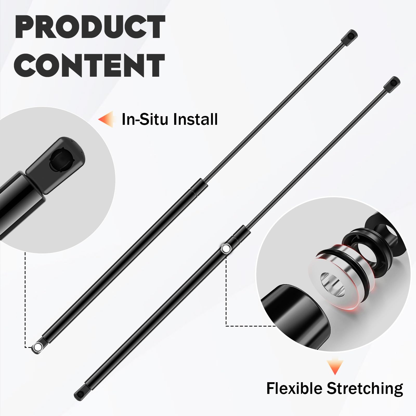 Hood Lift Supports Gas Springs Shocks Struts For 2007-2011 Toyota Camry 6333