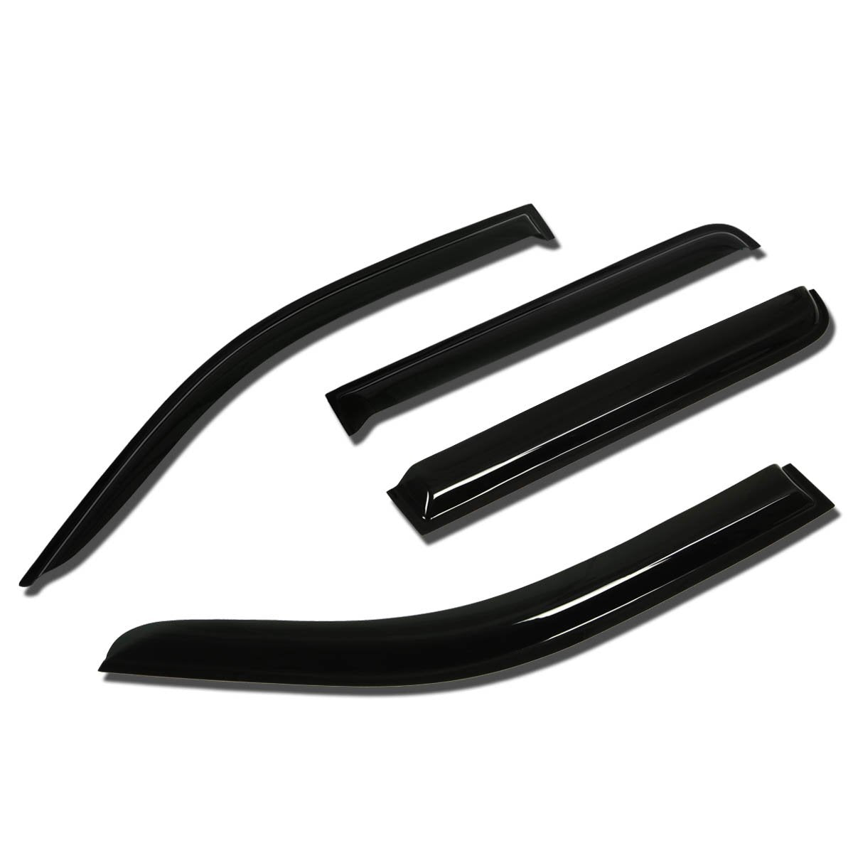 Auto Dynasty Rain Guards Tape-On Compatible With 2005-2014 Frontier D40 4Pcs Window Visor Deflector