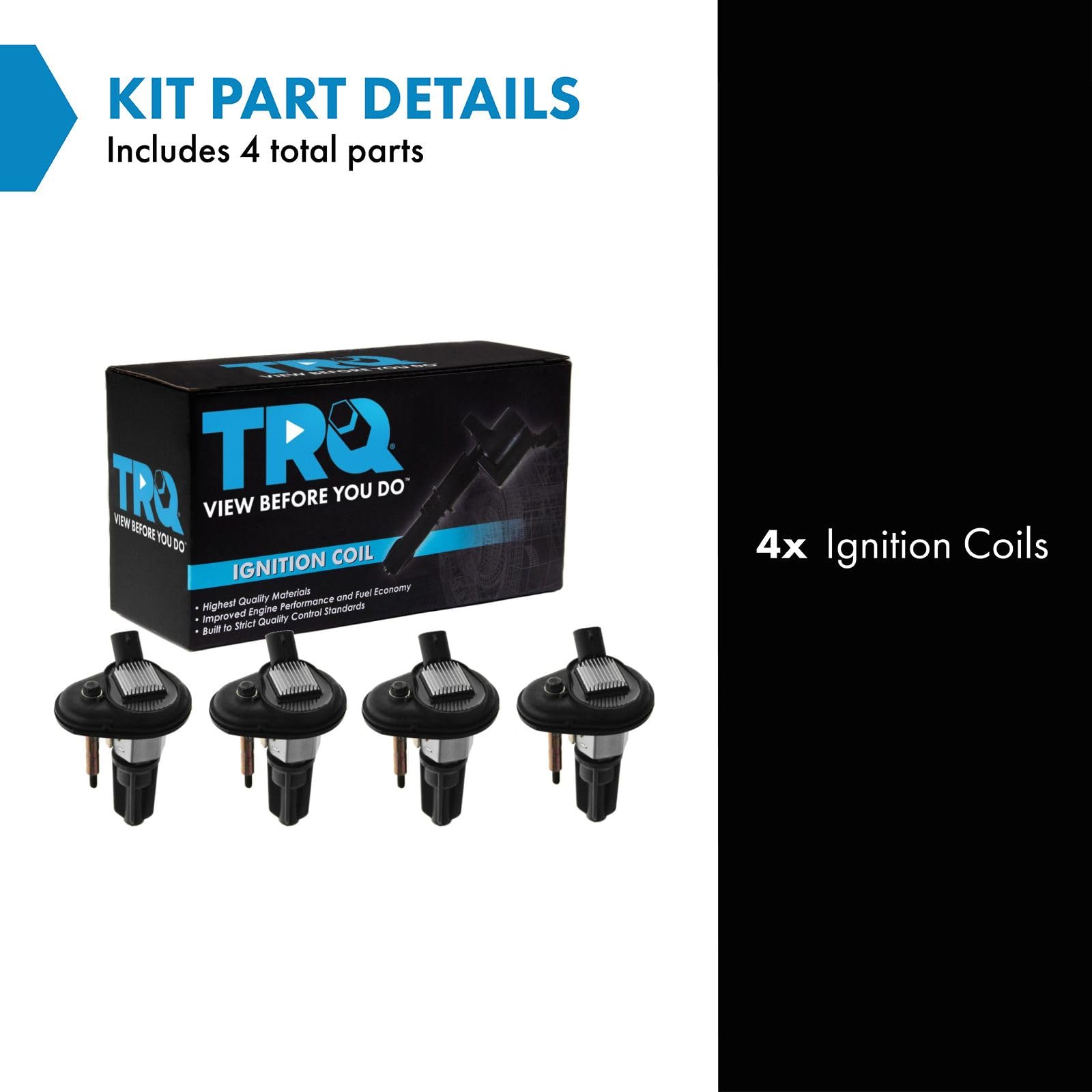 Trq Ignition Coil Set Compatible With 2004-2006 Chevrolet Colorado Gmc Canyon 2006 Isuzu I-280 2007-2008 I-290