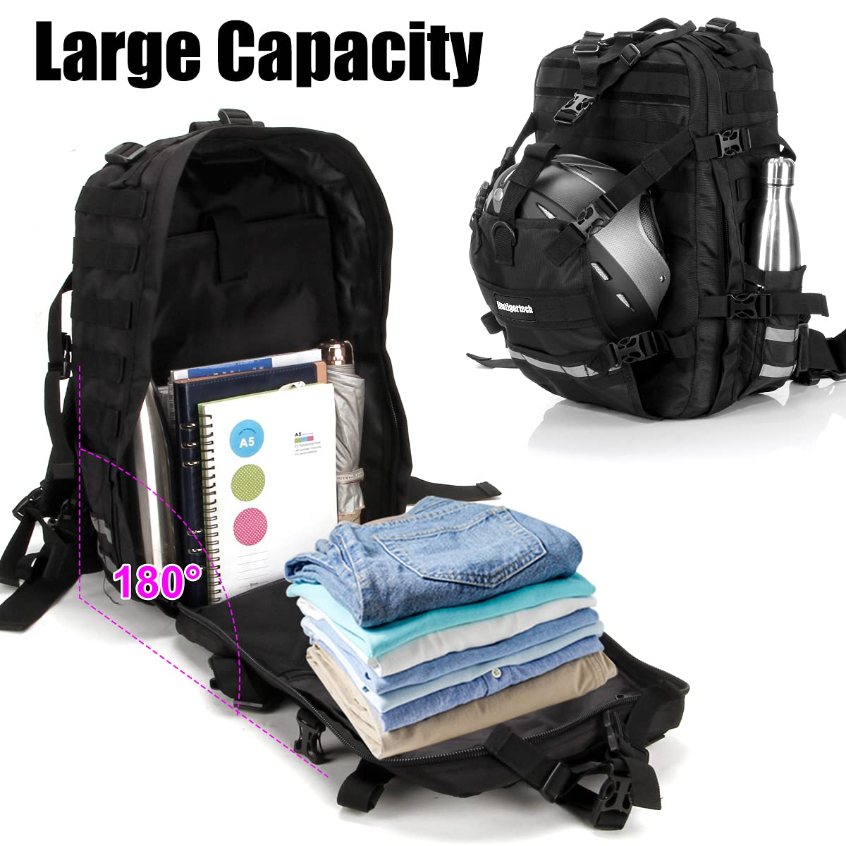 Helmet Backpack For Motorcycle Cycling, Large Capacity Waterproof Helmet Holder, Helmet Storage Bag Hiking Backpack