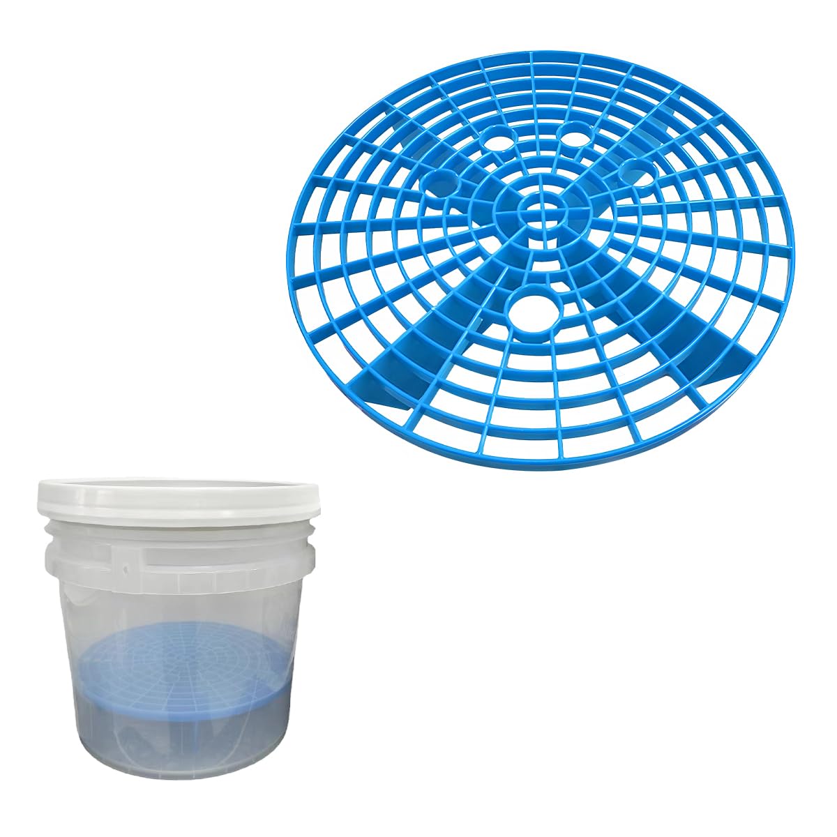 Yourkar 2 PCS Car Wash Bucket Inserts, Plastic Vehicle Wash Bucket Insert Detail Grit Trap, Auto Wash Dirt Collectors Fits 12 In