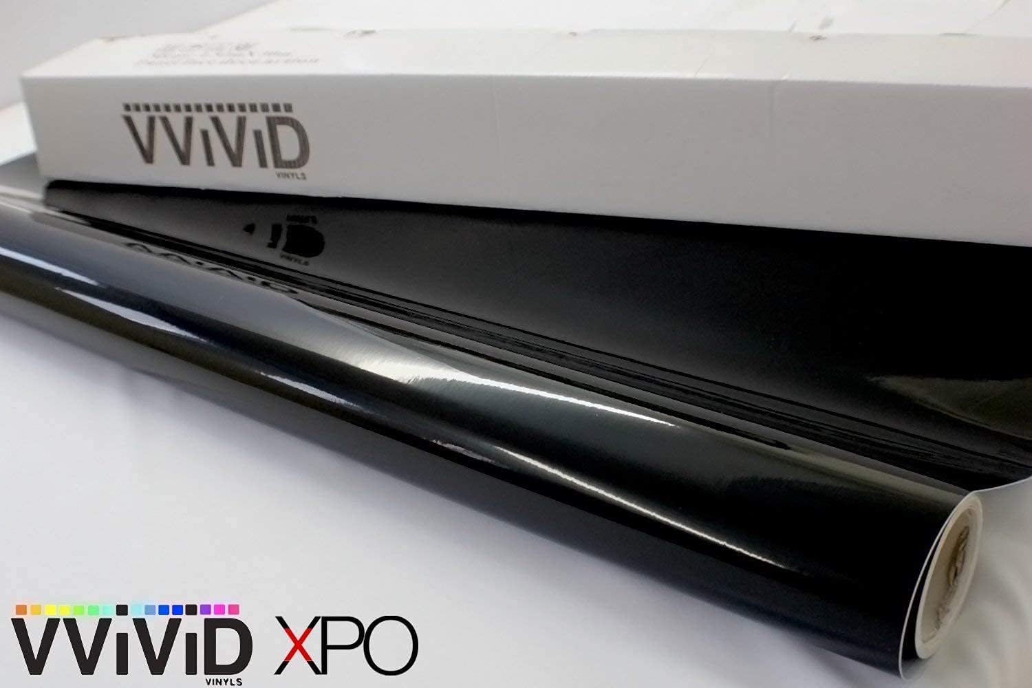 Vvivid Gloss Black Vinyl Wrap Adhesive Film Air Release Decal Sheet (24 Inch X 60 Inch)