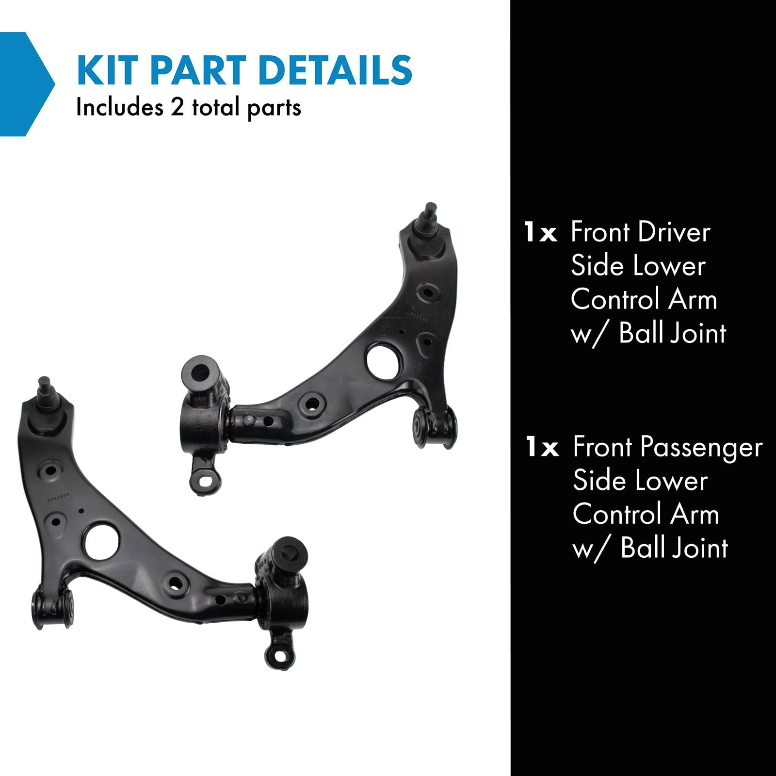 Trq Front Lower Control Arm With Ball Joint Set Compatible With 2014-2020 Mazda 6 2013-2016 Cx-5