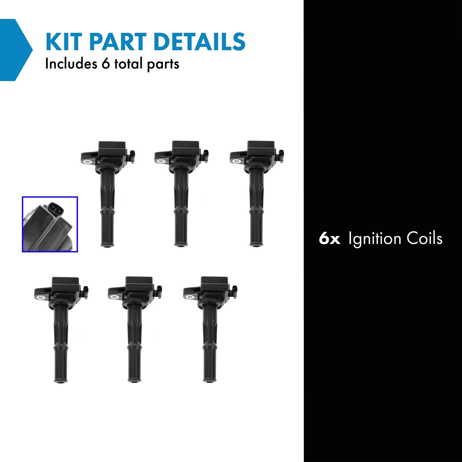 Trq Ignition Coil Set Compatible With 1994-1995 Lexus Es300 1995 Toyota Avalon Camry