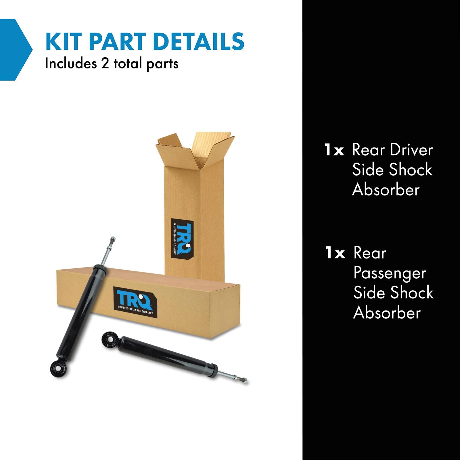 Trq Rear Shock Absorber Set Compatible With 2009-2023 Nissan Murano