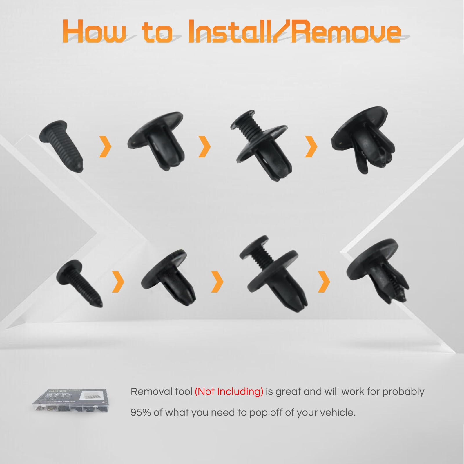 Otuayauto 150Pcs Nylon Fasteners Rivet Kit, Car Bumper Push Retainer Clips,And Replacement Parts Of Fenders, Applicable To Honda