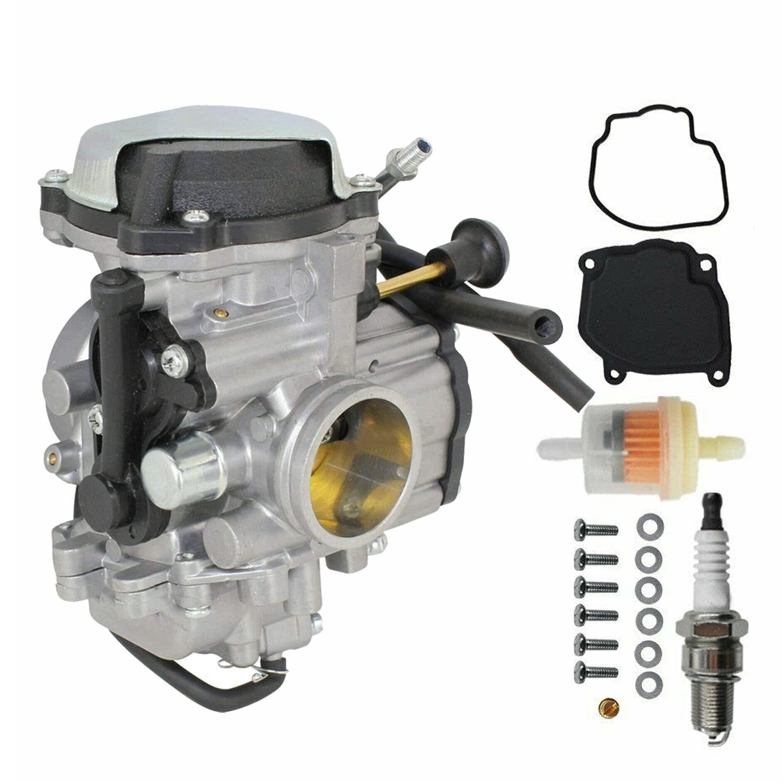 Carburetor Replacement For Yamaha Wolverine 350 Yfm350Fx Yfm350 Fx 4X4 1996-2005 & 1999 Yamaha Big Bear 350 Yfm350 4X4 Atv4Kb-14901-10-00 4Kb-14901-22-00