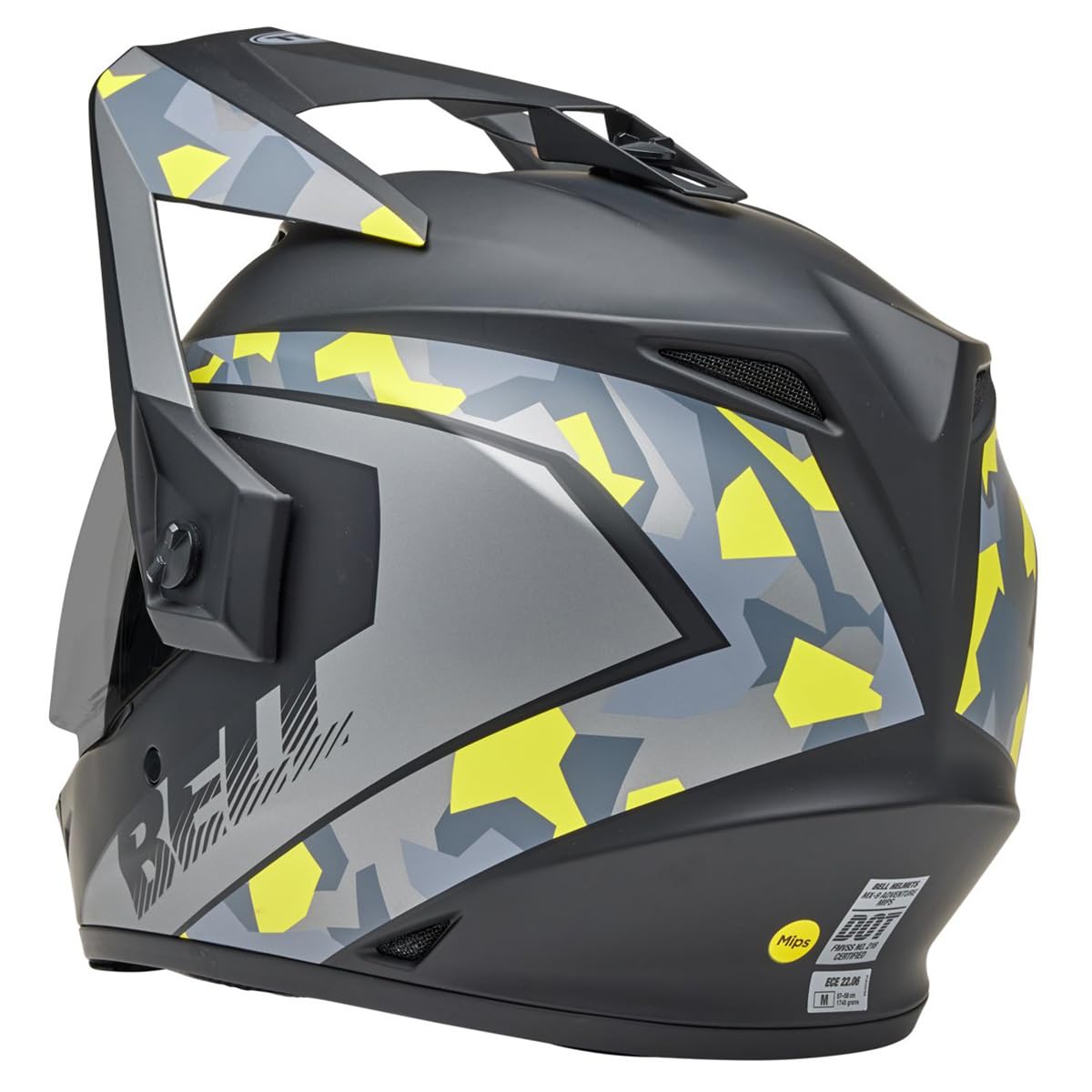Bell Mx-9 Adventure Mips Dirt Helmet (Matte Mesa Black/Yellow Camo - Large)