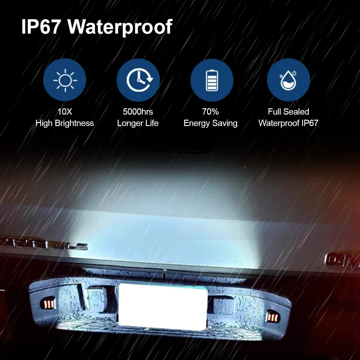 D-Lumina Red Oled Neon Tube Chrome Led License Plate Light Assembly Fit Chevy Silverado Gmc Sierra 1500 2500 3500 Suburban Tahoe Yukon Xl Cadillac Escalade Ext, Rear Tag Lamp 6000K White 2-Pieces