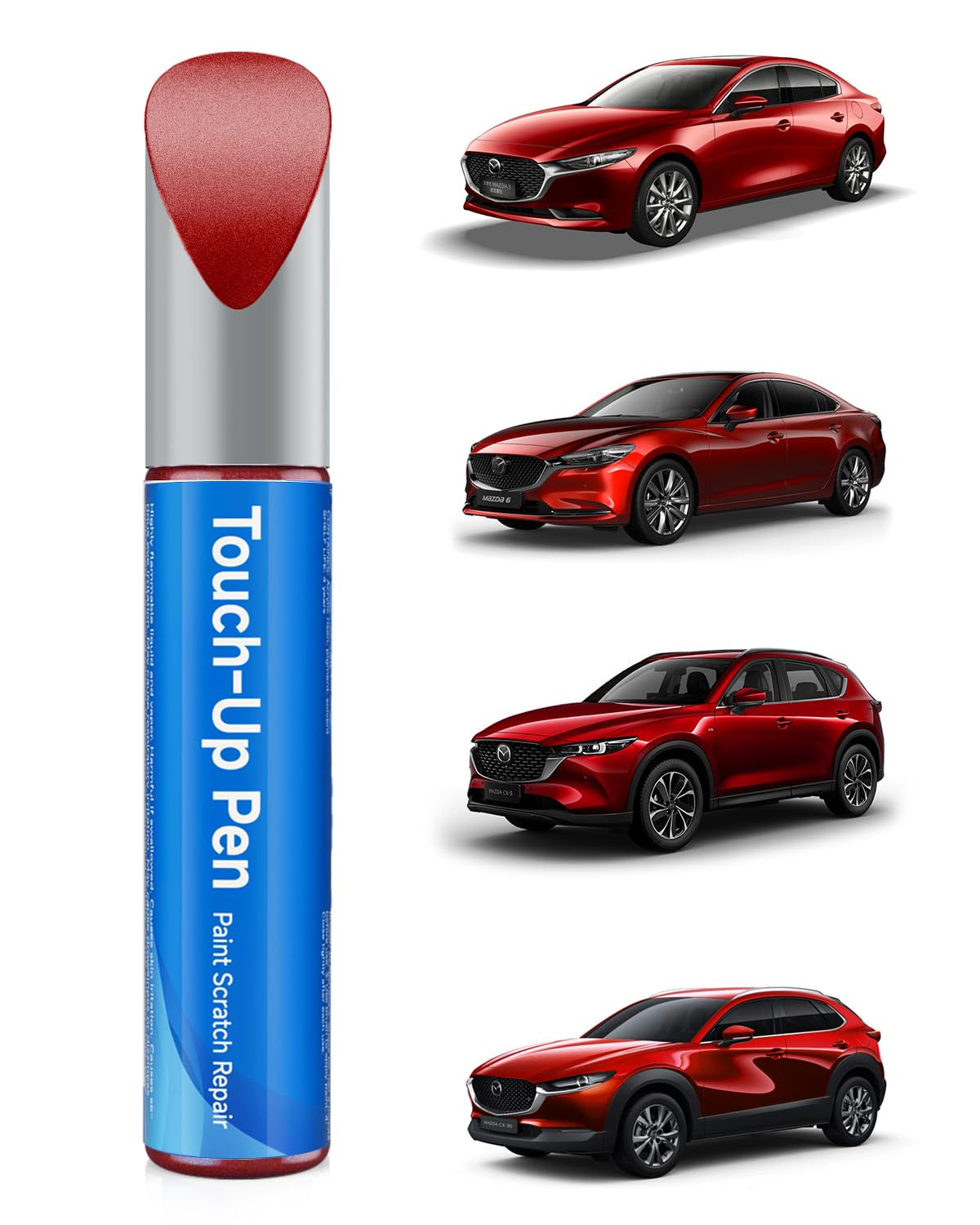 RSACET 41V Soul Red Metallic Tricoat Touch Up Paint Compatible with Mazda Exact Match Touch Up Paint Car Scratch Repair