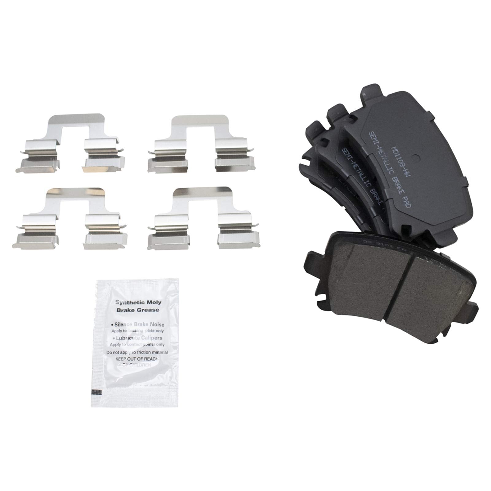 Trq Rear Brake Pad & Rotor Kit Brake Pads Brake Rotor Semi-Metallic Compatible With 2008-2010 Audi A3 A3 Quattro 2010 Volkswagen
