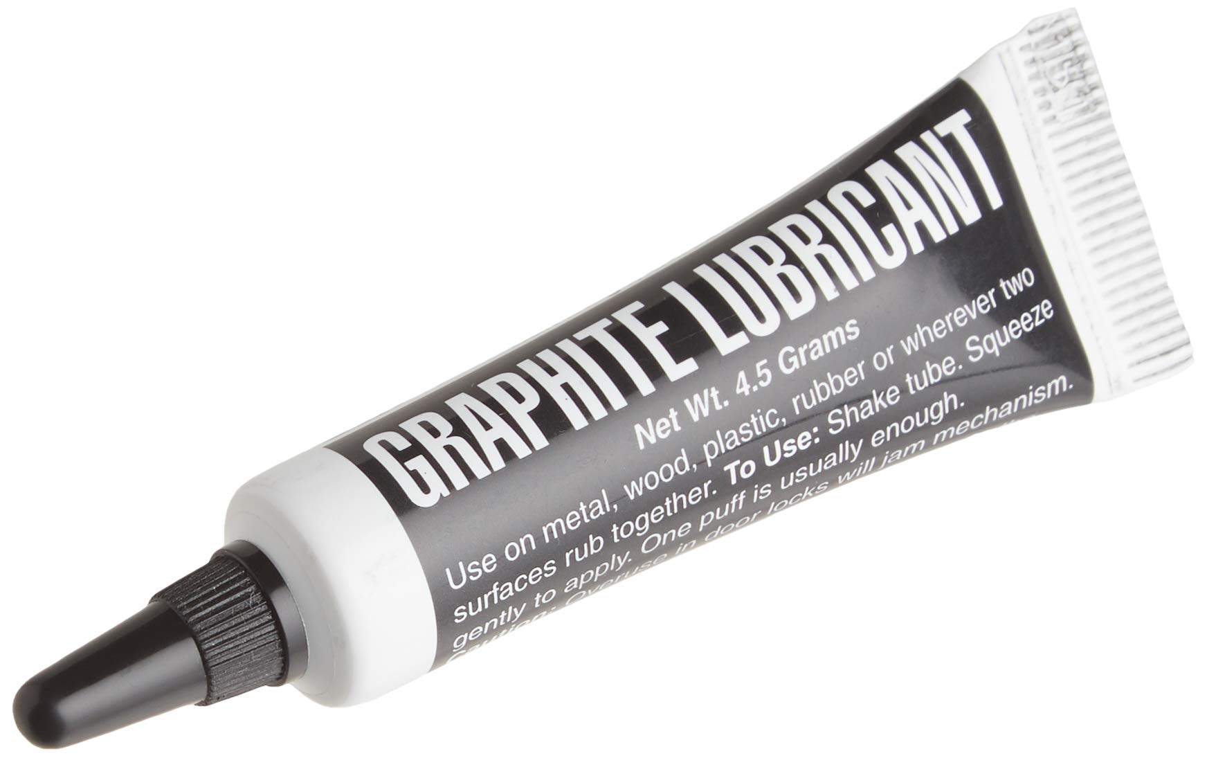 Lucky Line Graphite Dry Lock Lubricant Powder, 4.5 Grams (9501), Black And White