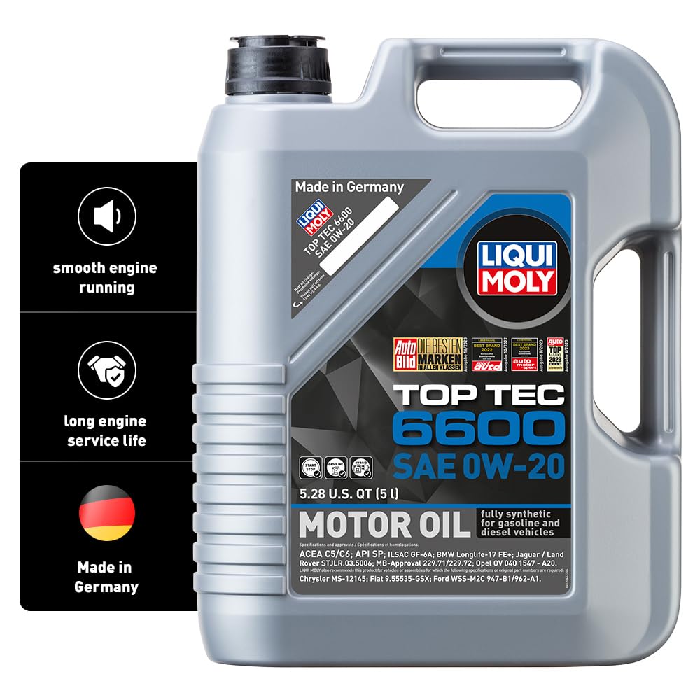 Liqui Moly Top Tec 6600 Sae 0W-20 | Full Synthetic Motor Oil | 5 Liter | Sku: 22046