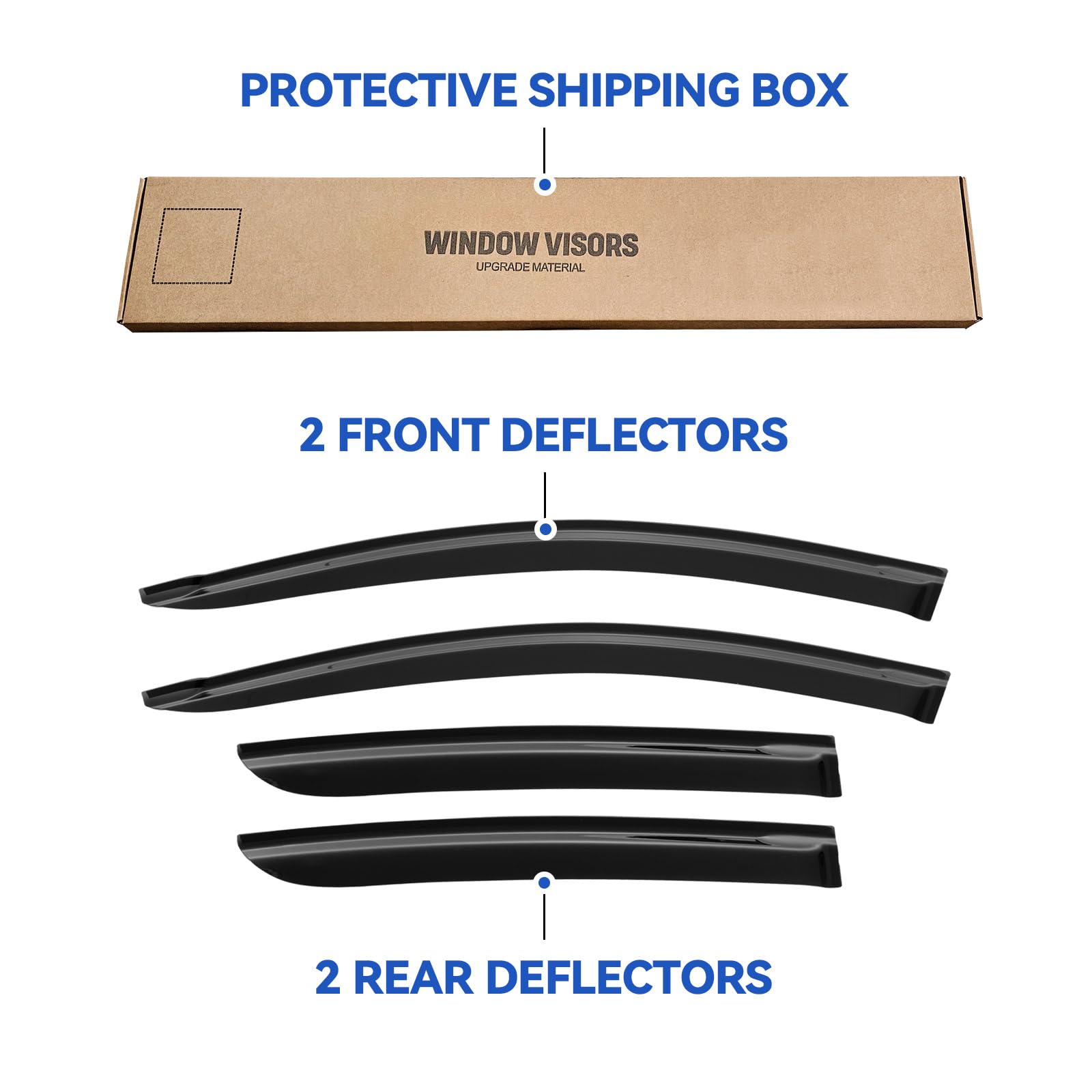 Window Visors Rain Guards for 2020-2025 Nissan Sentra, Out-Channel Window Vent Wind Deflectors Visors Shades for 20-25 Sentra