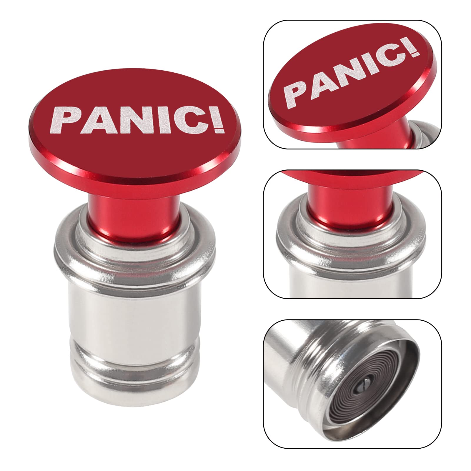 PANIC Button Car Cigarette Lighter, MELIFE Anodized Aluminum Universal 12-Volt Replacement Accessory Fits for Most Vehicles Sock