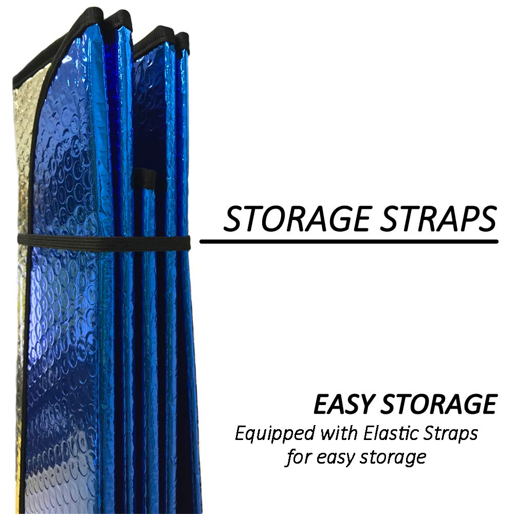 Big Hippo Windshield Sun Shade,Car Sun Shade Side Window As Bonus,Car Sunshade Windshield,Reflect Sunlight Heat And Uv Rays, Pro