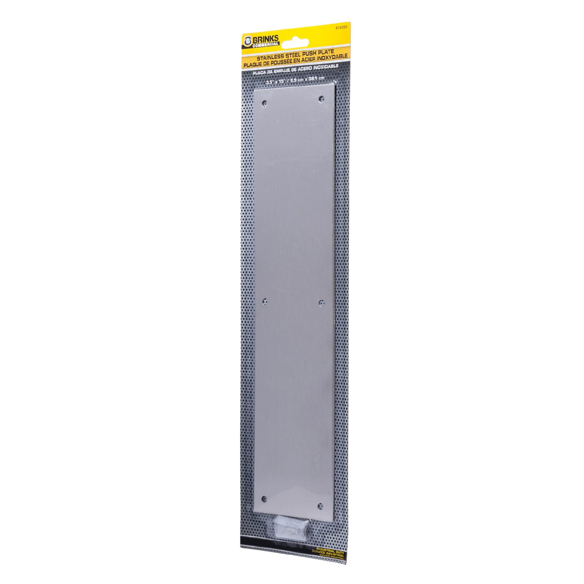 BRINKS Commercial - Commercial 15' Push Door Plate, Stainless Steel Finish - Rus WBHDWB08ZYWJVXH