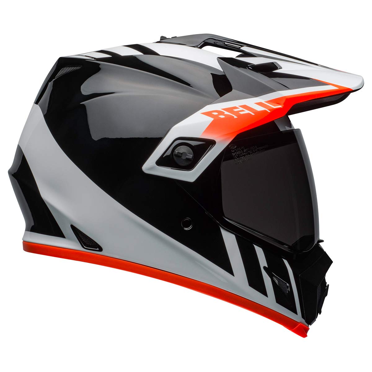 Bell Mx-9 Adventure Mips Dirt Helmet (Dash Gloss Black/White/Orange - Small)