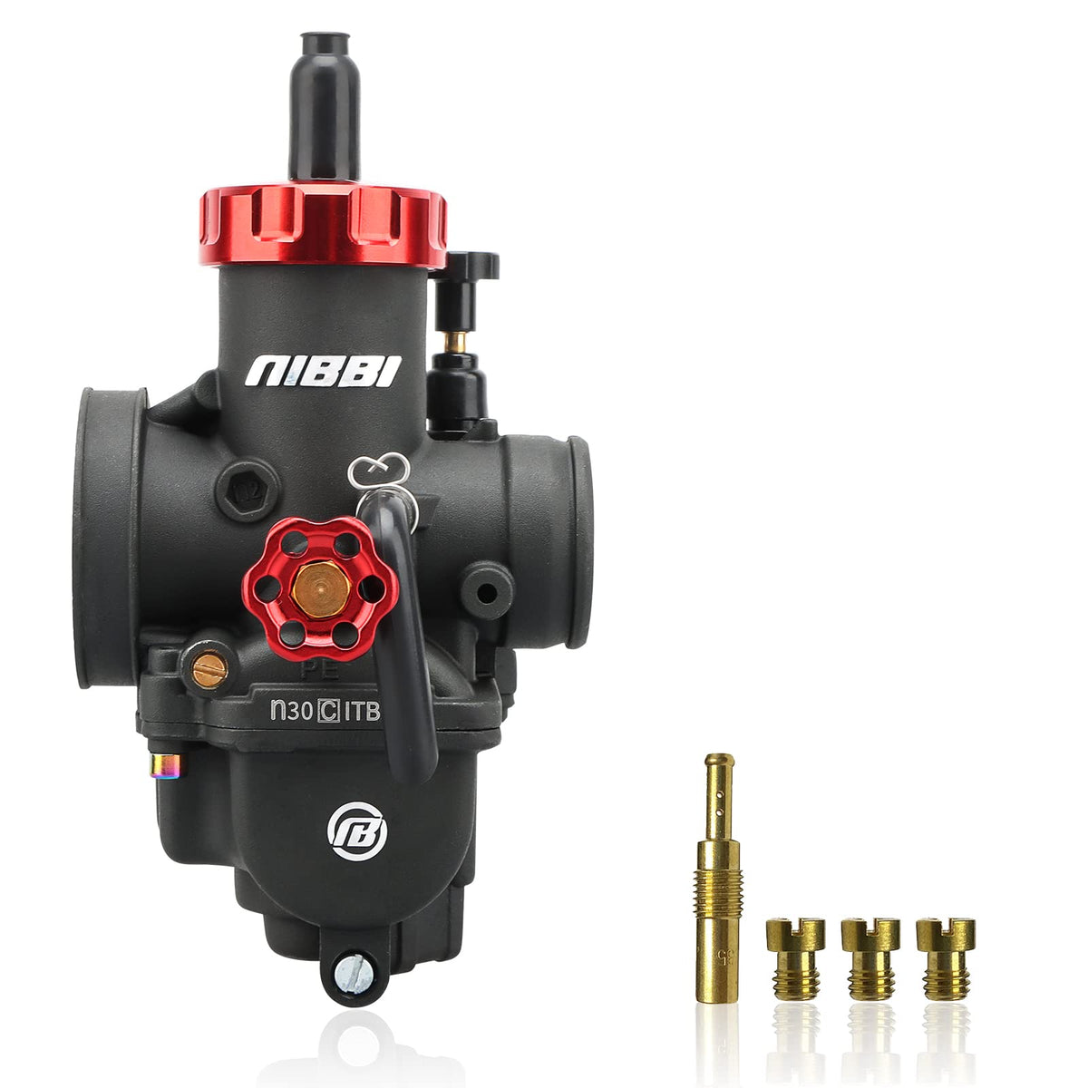 Nibbi Pe30Mm Carburetor 250Cc Replacement High Performance With Carb Jets, Fit 250Cc-300Cc Yamaha Kawasaki Suzuki Apollo Ssr Ttr