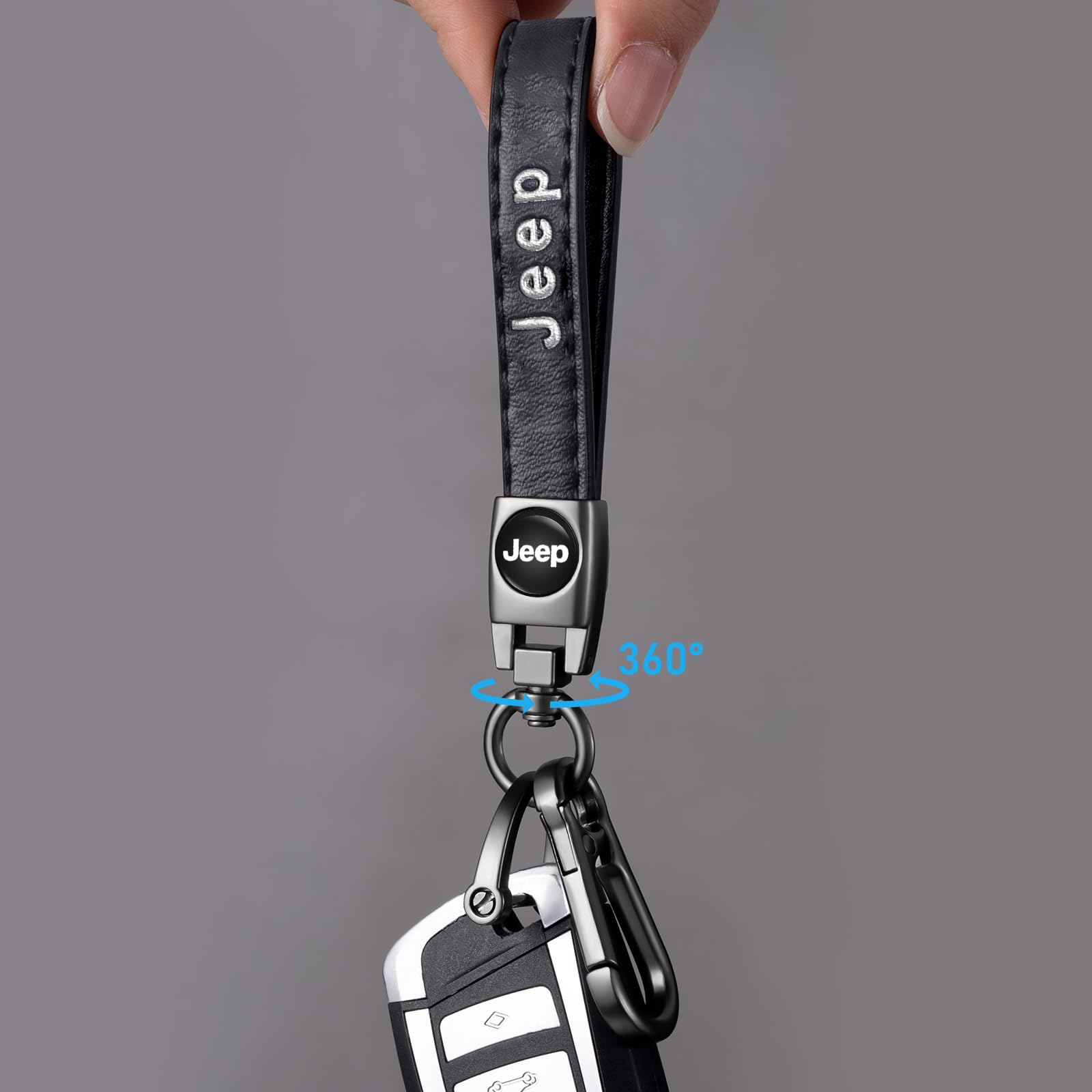 Sdshsm Genuine Leather Car Keychain Suit For Jeep Wrangler Compass Cherokee Renegade Patriot Grand Commander Men'S And Women'S K