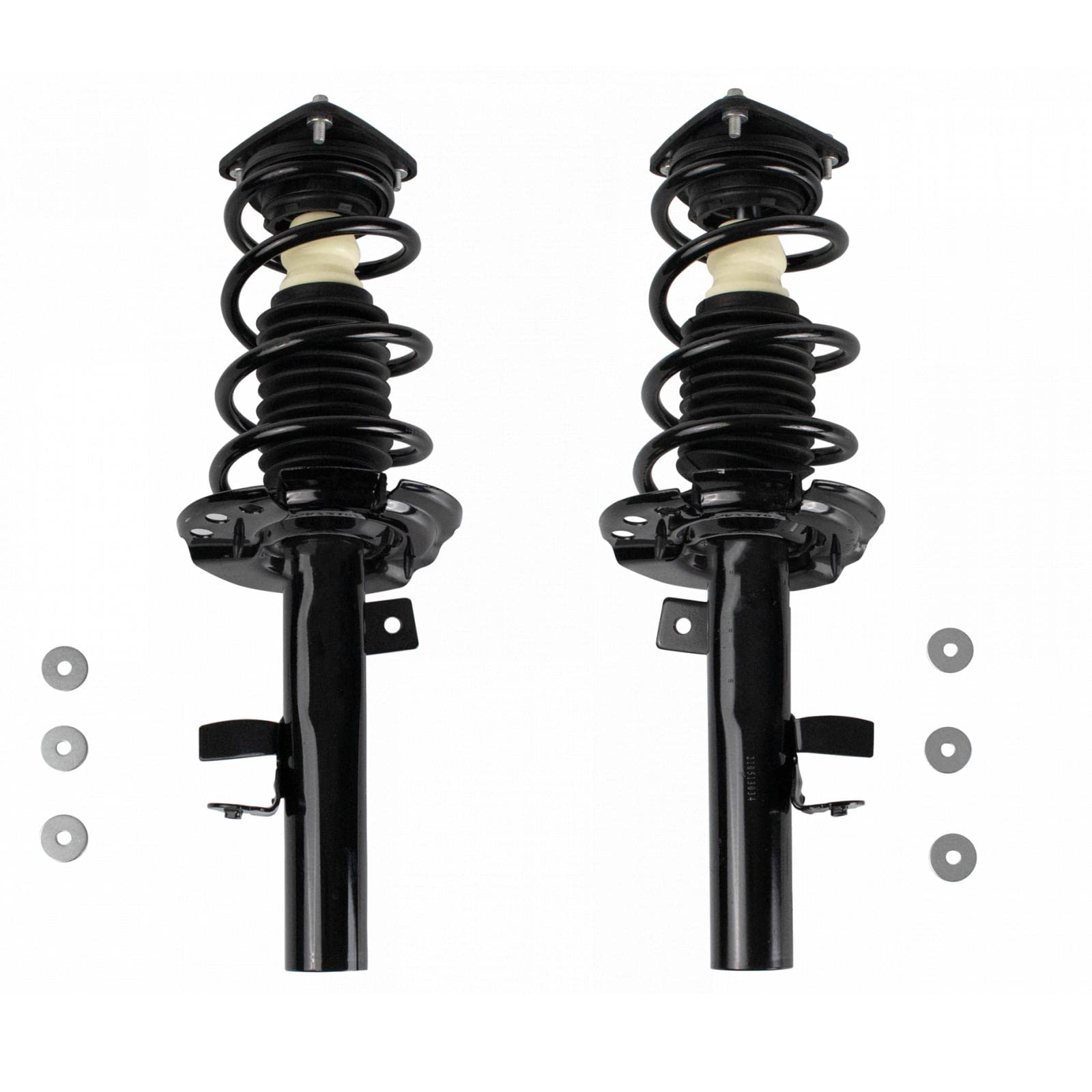 Trq Front Strut & Coil Spring Assembly Set Driver & Passenger Sides Compatible With 13-18 Ford Focus