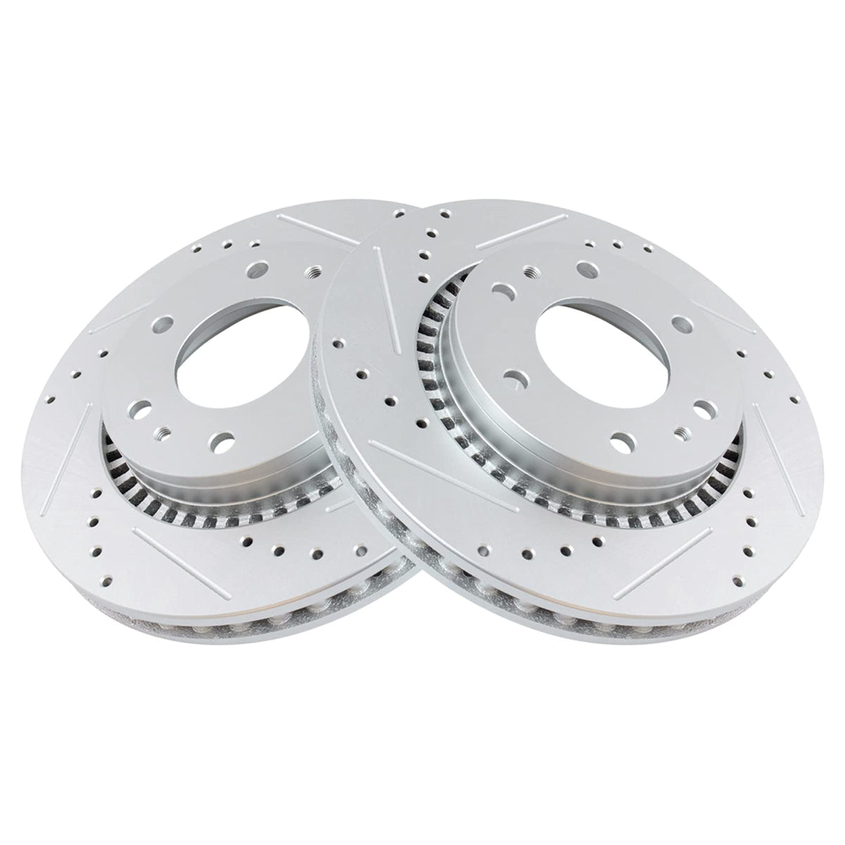 Trq Front Performance Brake Rotors Set Premium G-Coated Compatible With 2006-2007 Buick Rainier 2006-2009 Chevrolet Trailblazer