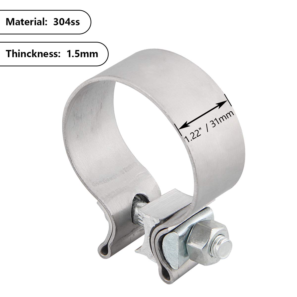 A-Karck Exhaust Tip 3 Inch Inlet, 3'' Inlet 4'' Outlet 12'' Overall Length Clamp On Muffler Tip For Truck Tailpipe, Rolled Angle