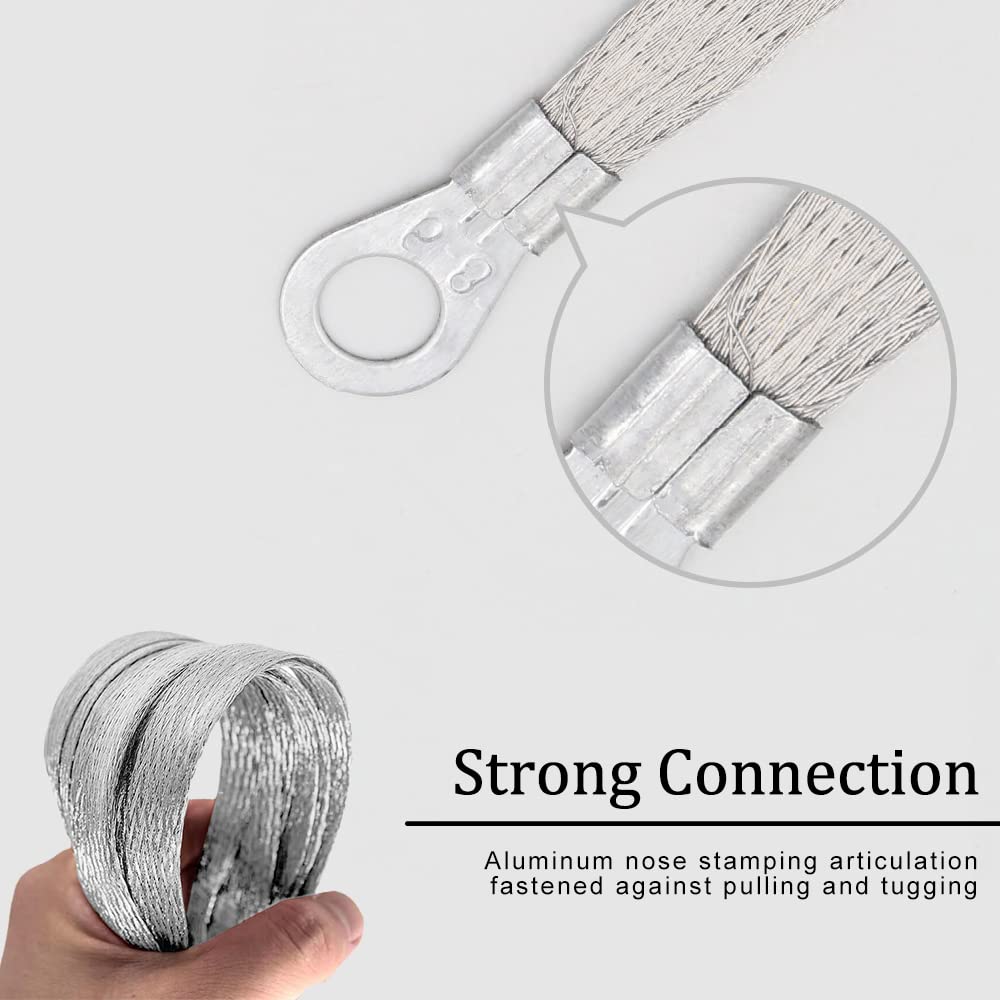 5 Pcs Universal Automotive Ground Strap, 3Pcs 10''X 1/2'' & 2Pcs 13'' X 1/2'' Engine Ground Strap, Professional Vehicle Groundin