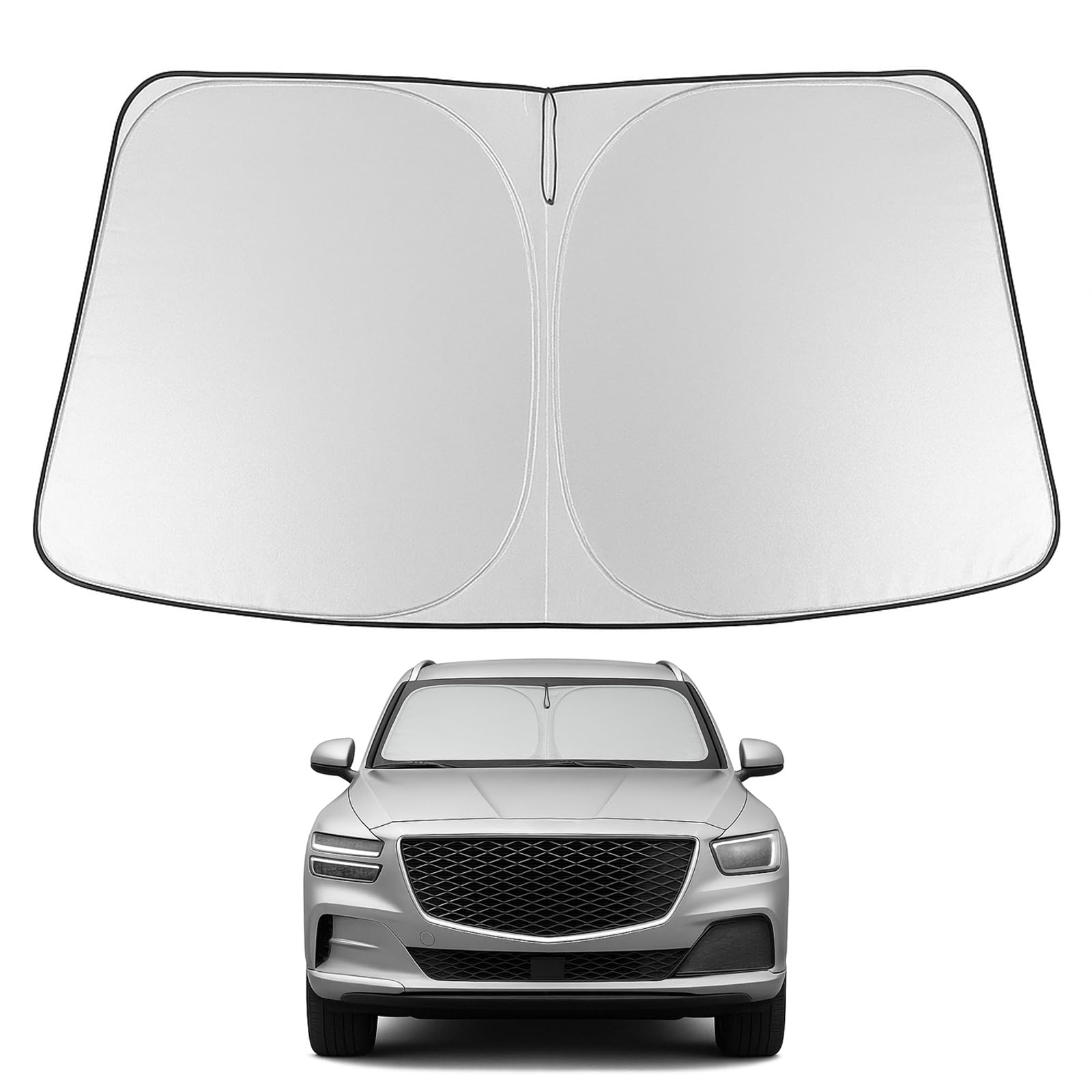 Proadsy 2025 Upgrade Windshield Sun Shade Custom Fit For Nissan Pathfinder 2025 2024 2023 2022 Foldable Front Sunshade Protector