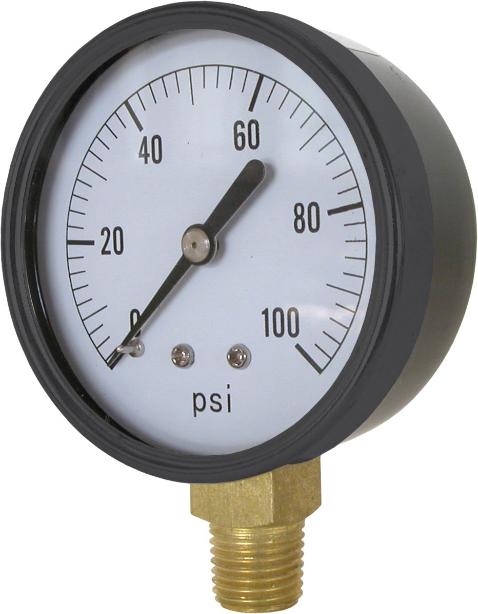 Valley Industries Universal Bottom Mount 2'' Gauge, 100 Psi
