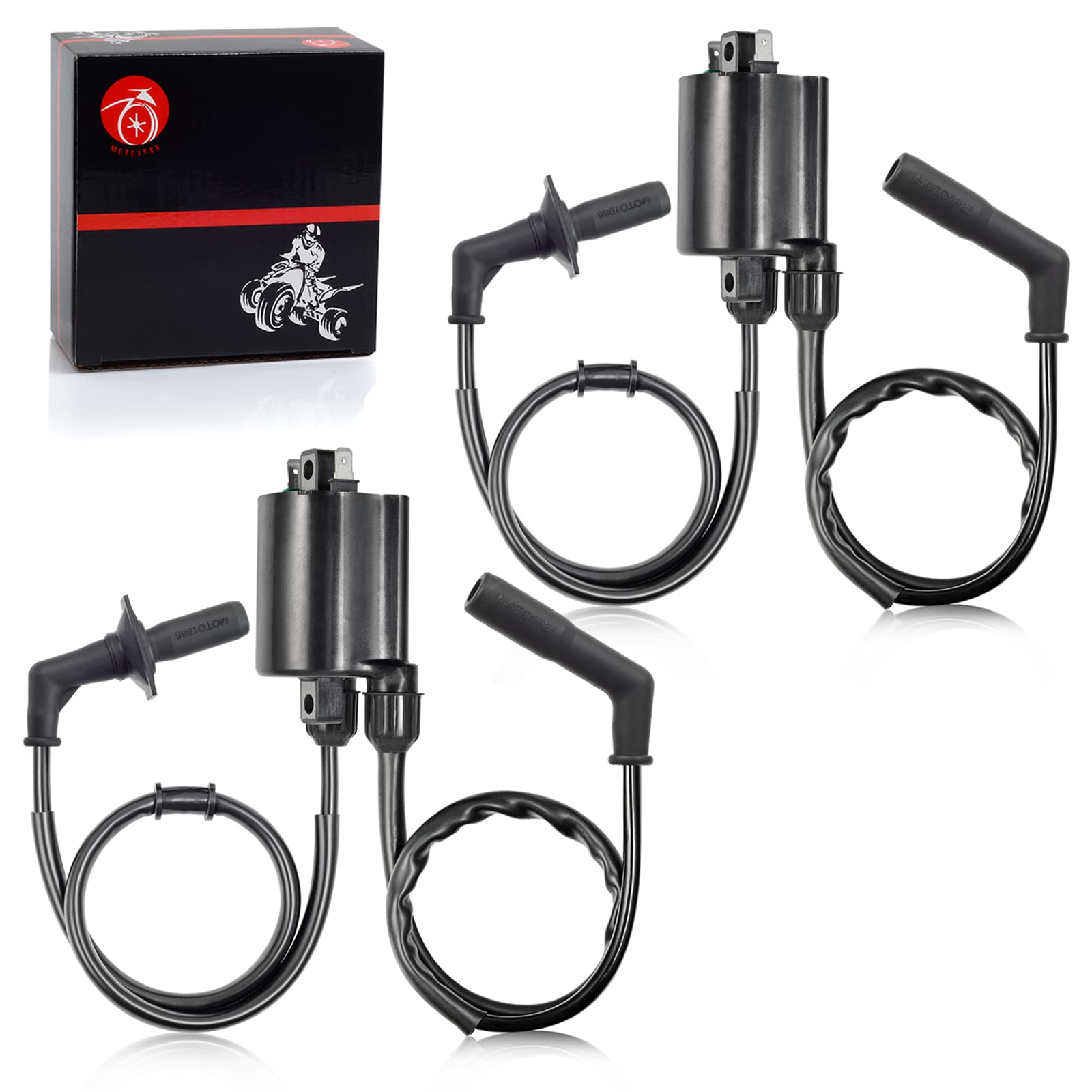 Moto1988 2Set Of Ignition Coil & Spark Plug Cap For Honda Shadow 1100 Shadow Aero 1100 Spirit 1100 Sabre 1100 Ace 1100 Vt1100 19