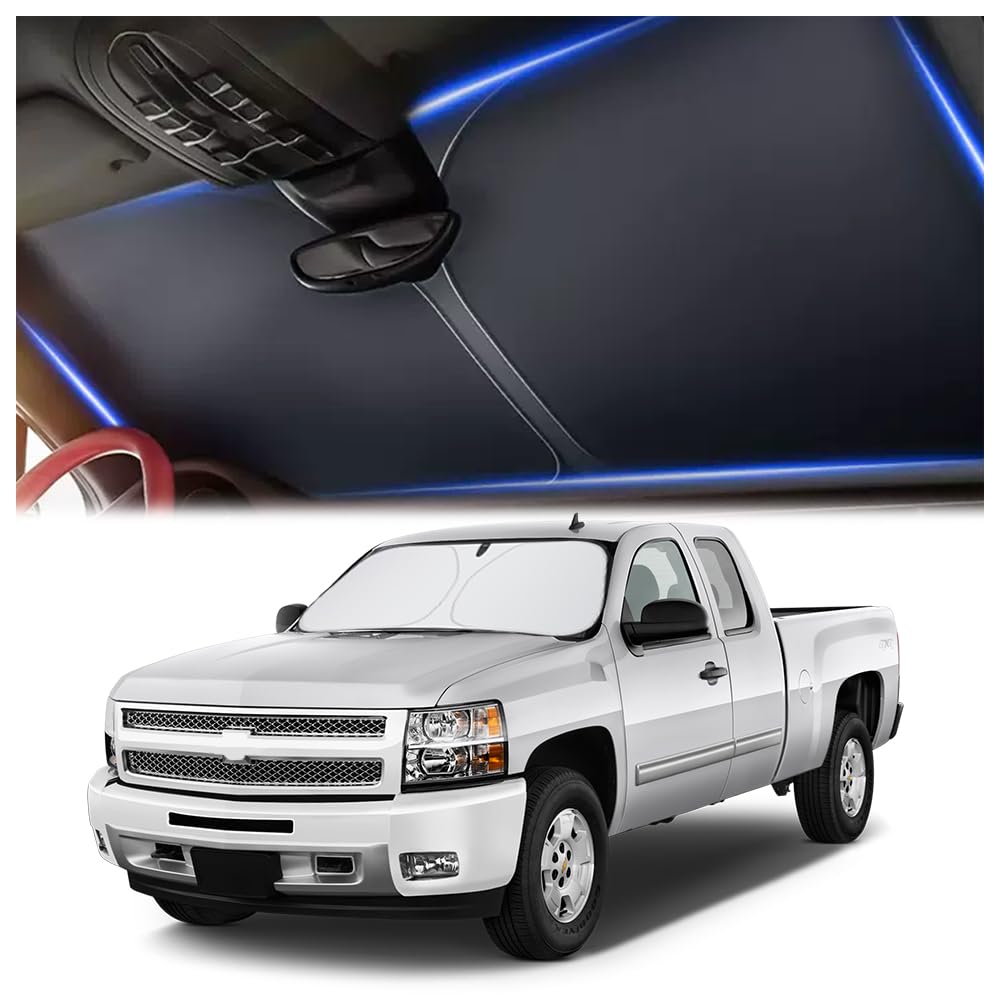 Sunshade for Car Windshield,240T Thickened Windshield Sun Shade for Blocking 99% Sunlight & Heat,Summer Car Essentials Sun Cover