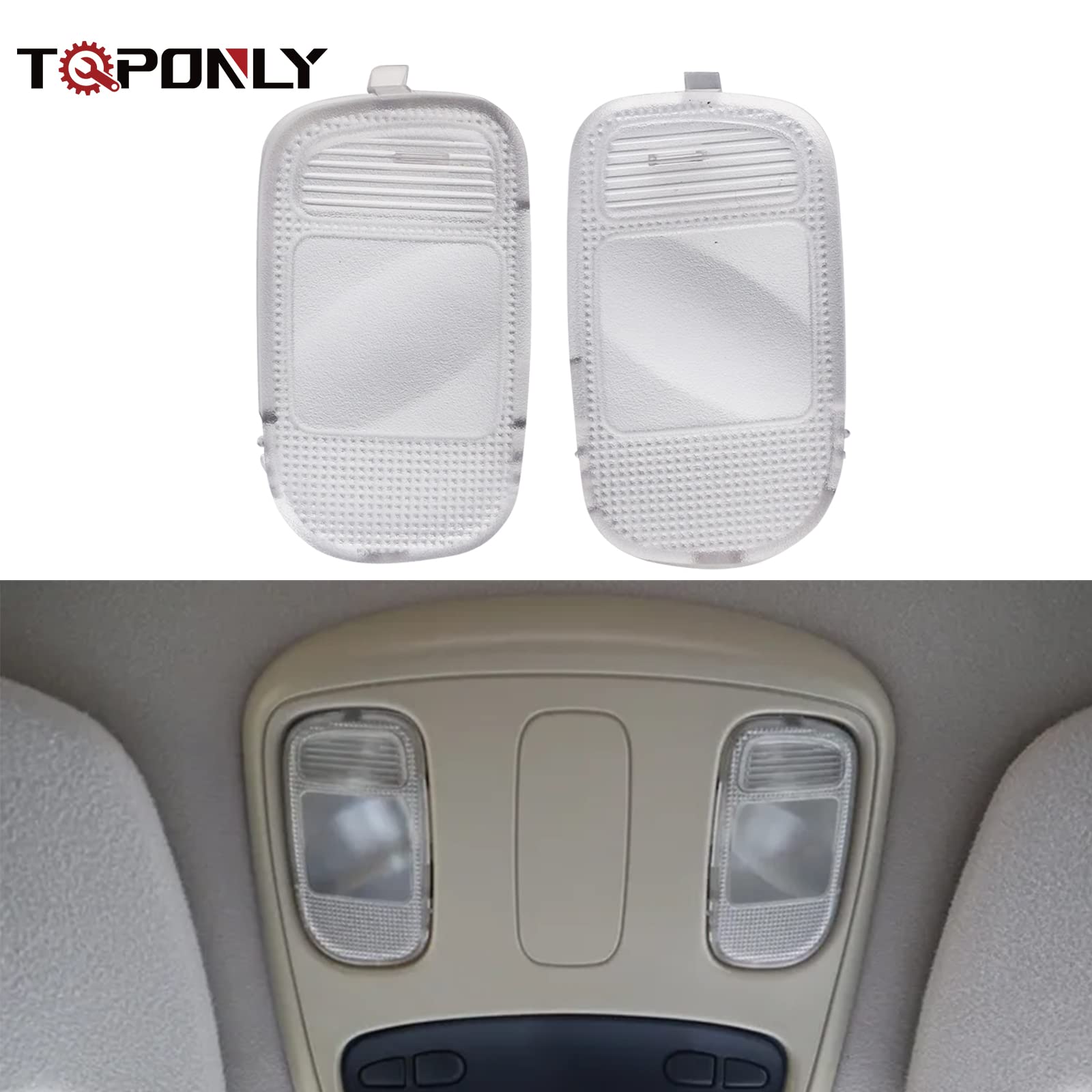 Tqponly Dome Light Cover Overhead Console Reading Lamp Compatible With Dodge Ram 1500 2500 3500 4500 5500 Truck Parts Replaces 7