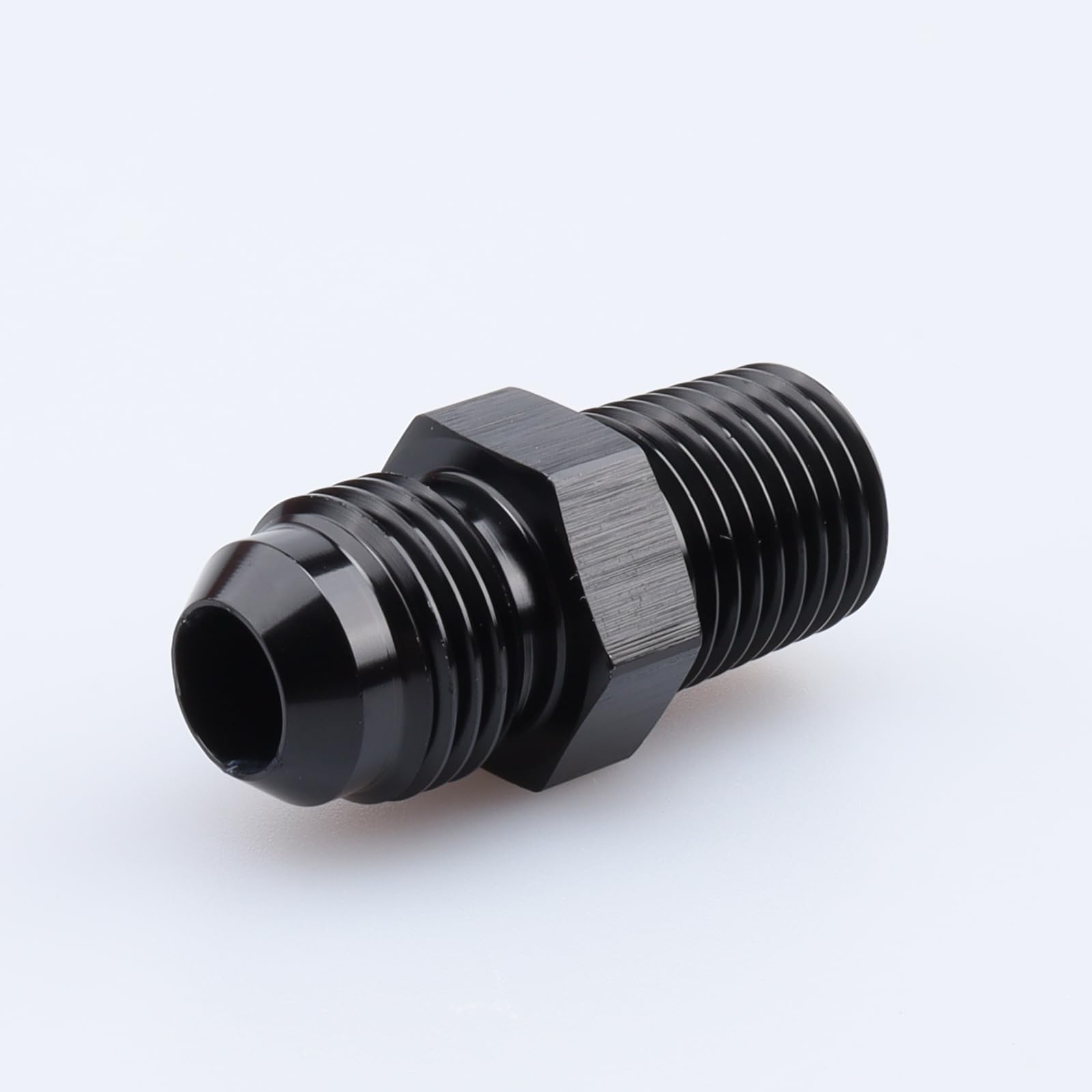 Ac Performance Male 3/4'' Npt To -12 An Flare Adapter Straight Aluminum Black