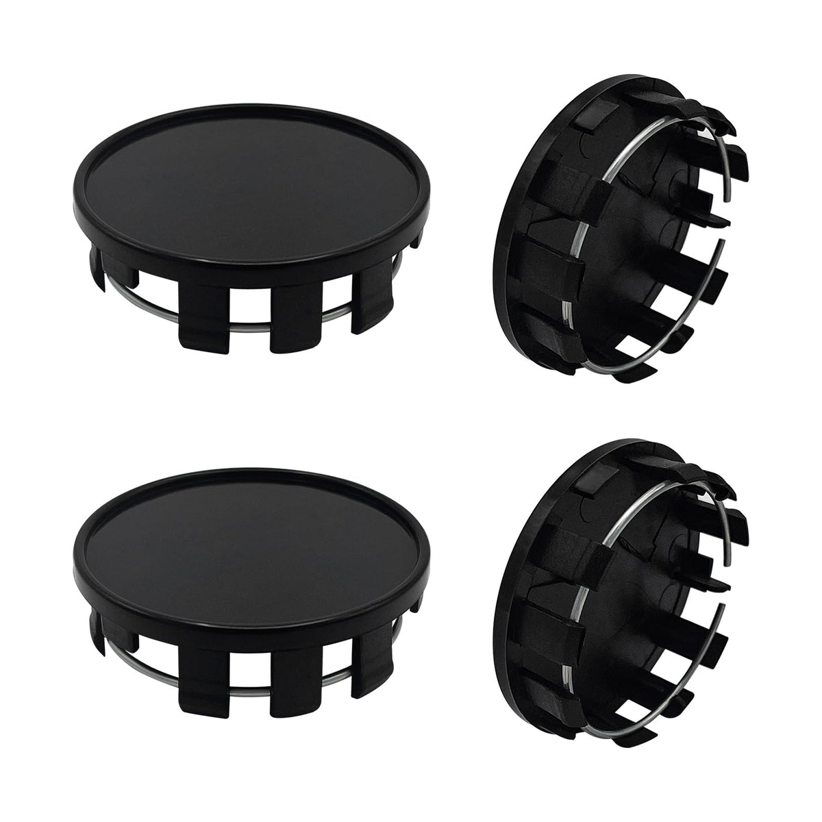 Sylvil 4PCS Wheel Center Caps, Snap-in Plastic Wheel Center Hub Cap Cover, Car Rim Hub Caps with 2.13 Inch (54mm) Outer Diameter