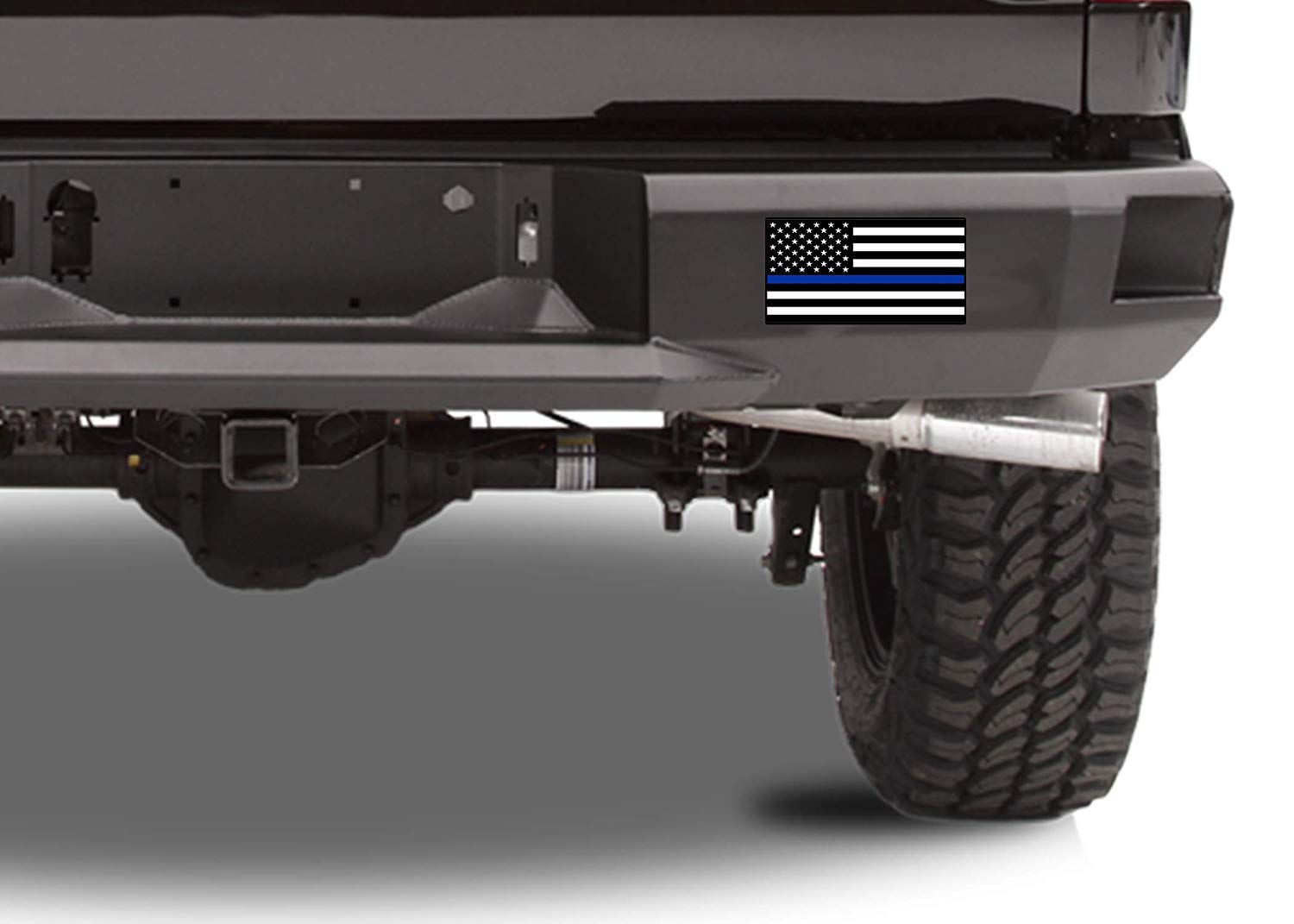 Rogue River Tactical Thin Blue Line Blue Lives Matter Flag Sticker Vinyl Decal For Car Truck Window Bumper Sticker Support Of Po