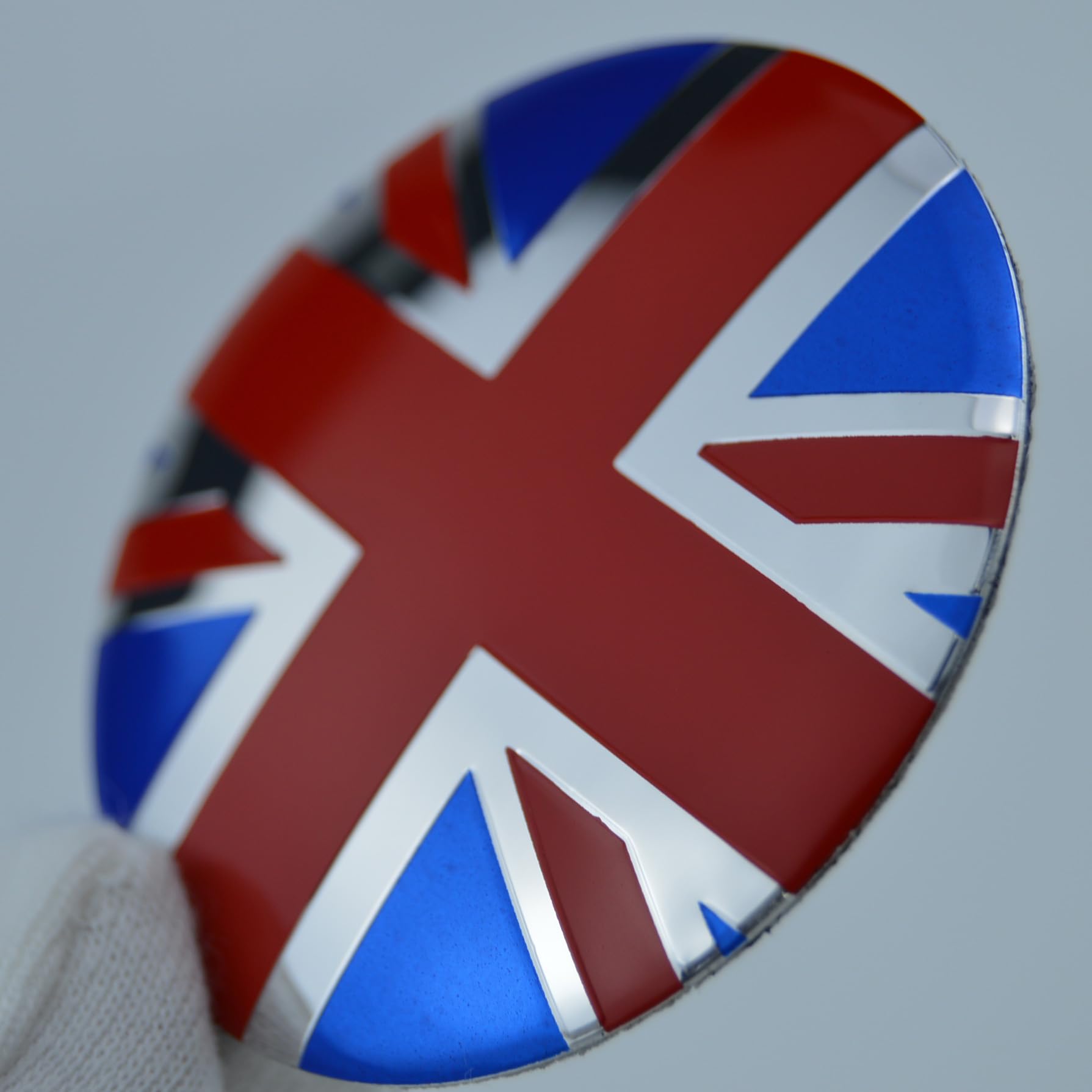 4X Union Jack UK Flag Wheel Hub Center Cap Cover Emblem Overlay for Mini Cooper 52mm 2 inches Hub Center Cap