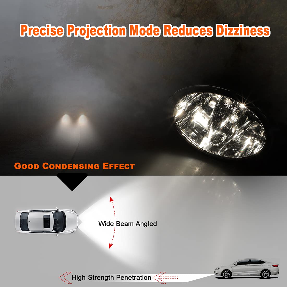 Nixon Offroad Fog Light Set for 2001-2007 Toyota Sequoia, 2000-2006 Toyota Tundra w/Bulbs + Wiring Kit + Switch, Driving Fog Lig