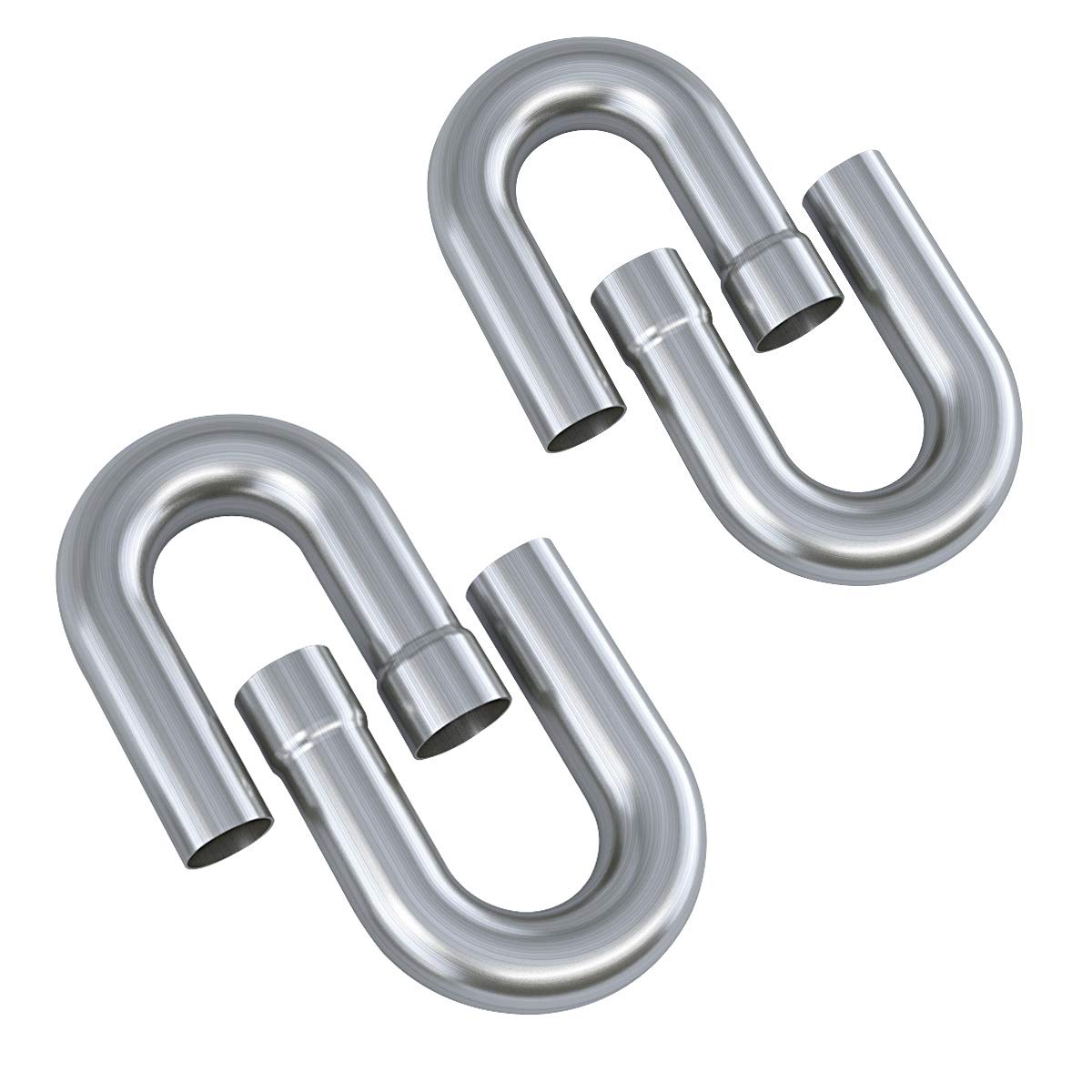 A-Karck Stainless Steel Mandrel Bends 16 Pcs, 3 Inches 304 Stainless Steel Diy Custom Exhaust Tubing Pipe Straight & U-Bend Kit,