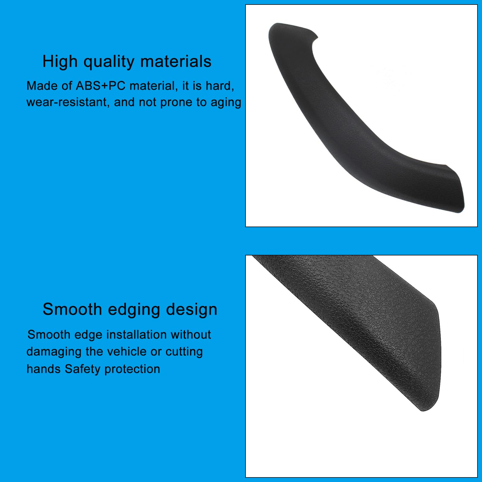 Fastche Door Handle Cover Replacement, Abs+Pc Material, Compatible With Bmw X1/X2 2015-2020/2017-2020 (Right, Matte Black)