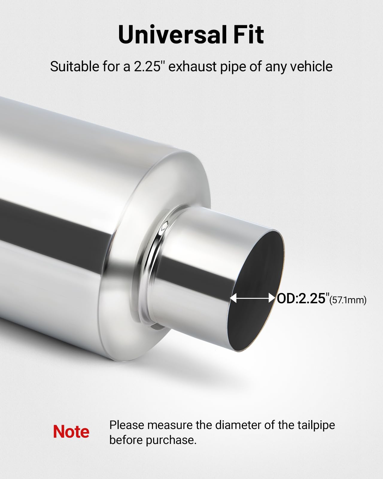 Evil Energy Exhaust Muffler,Stainless Steel Exhaust Tip,Universal 14.6 '' Length (Burnt,2.25 '' Inlet 3 '' Outlet)