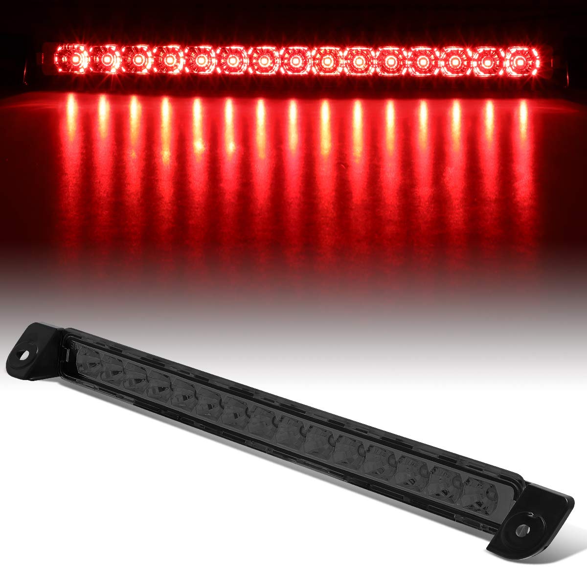 Auto Dynasty Full Led Smoked 3Rd Rear High Mount Brake Light Stop Lamp Compatible With Pathfinder Infiniti Qx4 01-04