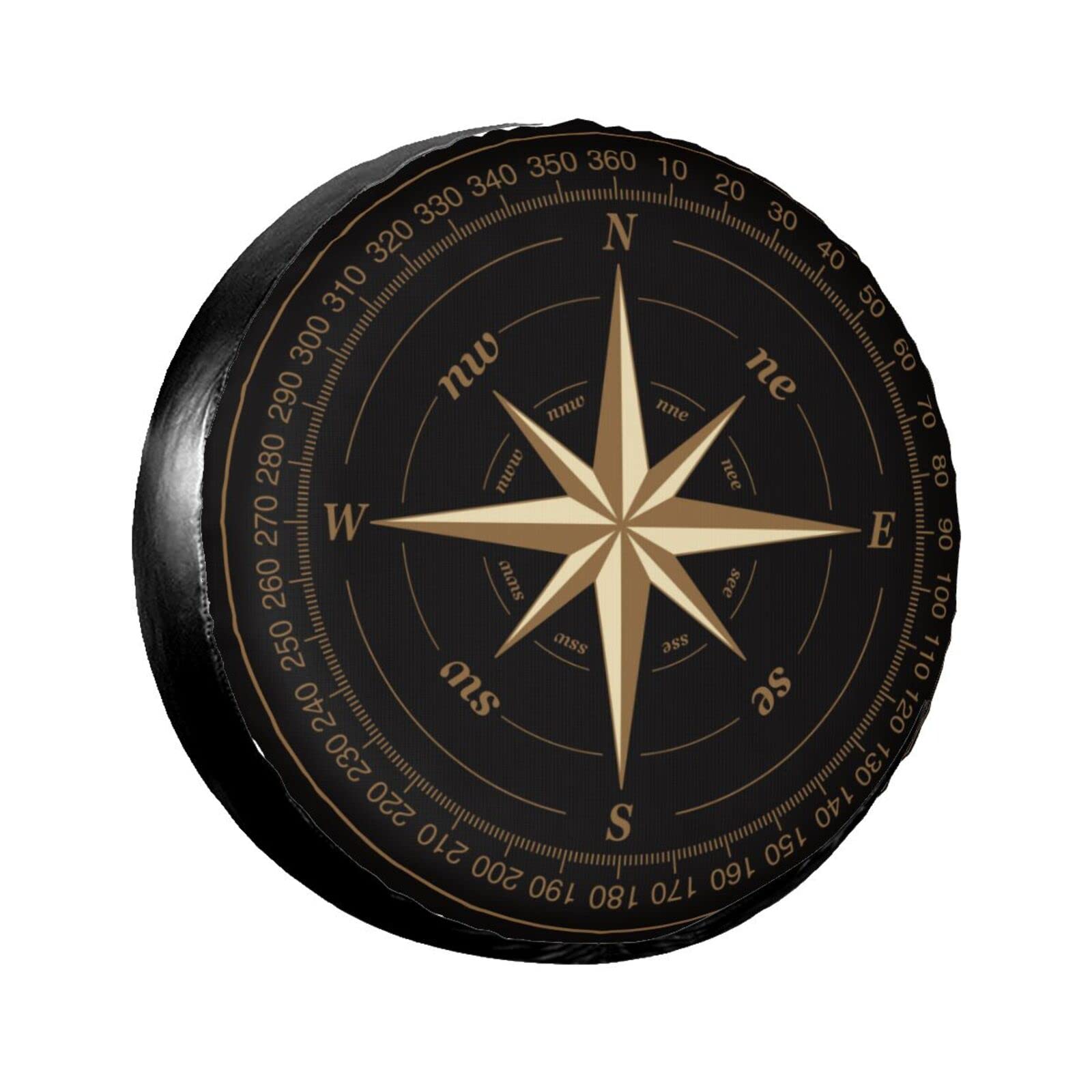 Compass Rv Spare Tire Covers - Universal Weatherproof & Dustproof Wheel Protectors for Trailer, SUV, Truck, Camper - 15''