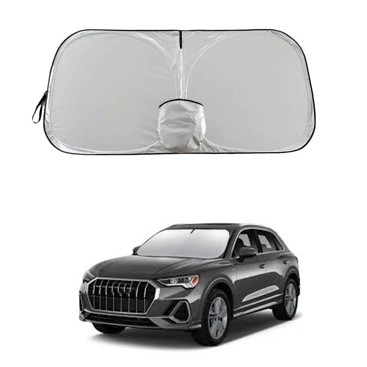 Audi Q3 Q4 Q5 Dedicated Windshield Sun Shade, Sunshade Windshield Visor for Audi Q3 Q4 Q5 2009-2025.