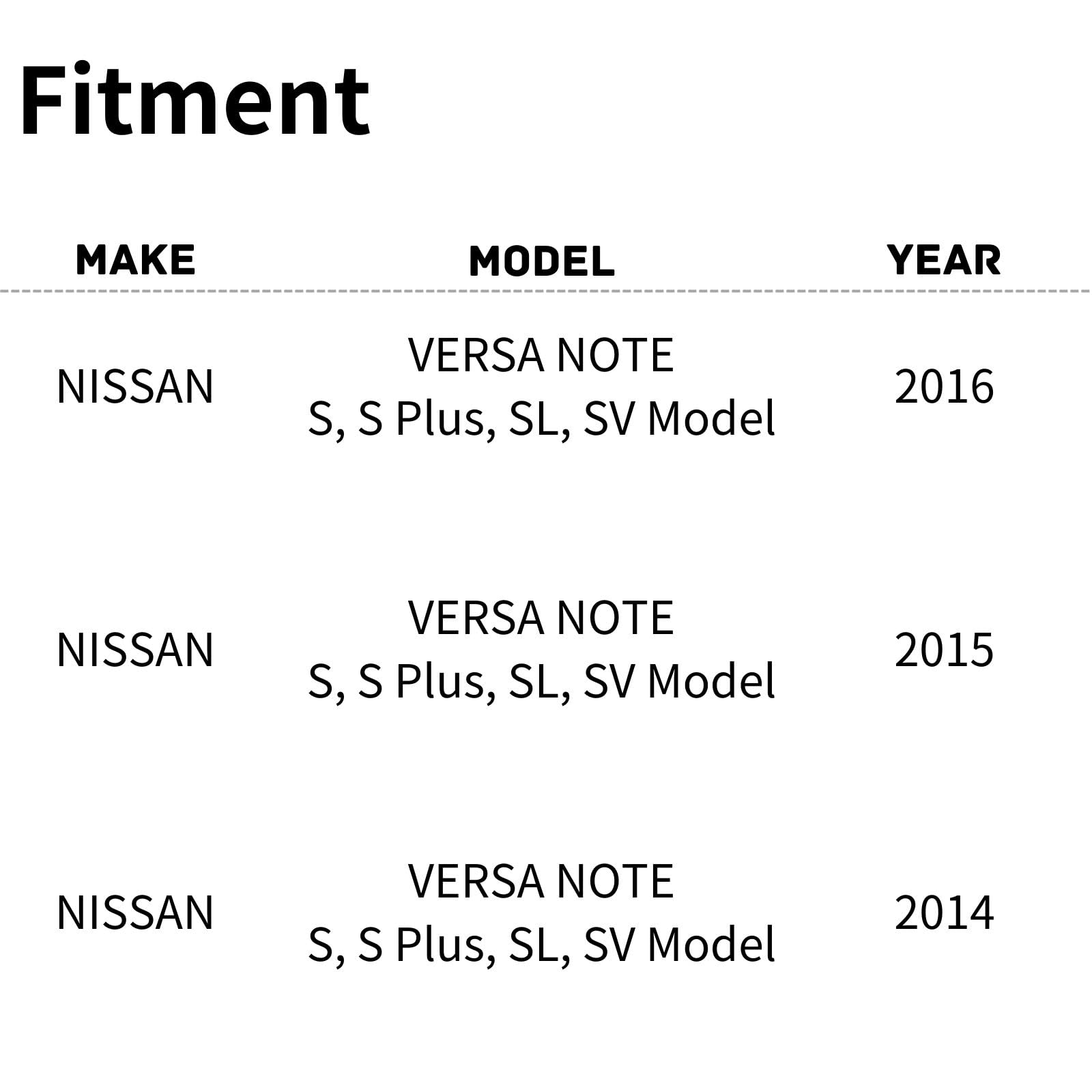 TYG (CAPA QUALITY) Active Grille Shutter For Nissan Versa Note '14-'16 S, S Plus, SL, SV Model 21421-3VY1A NI1206100 w/Motor