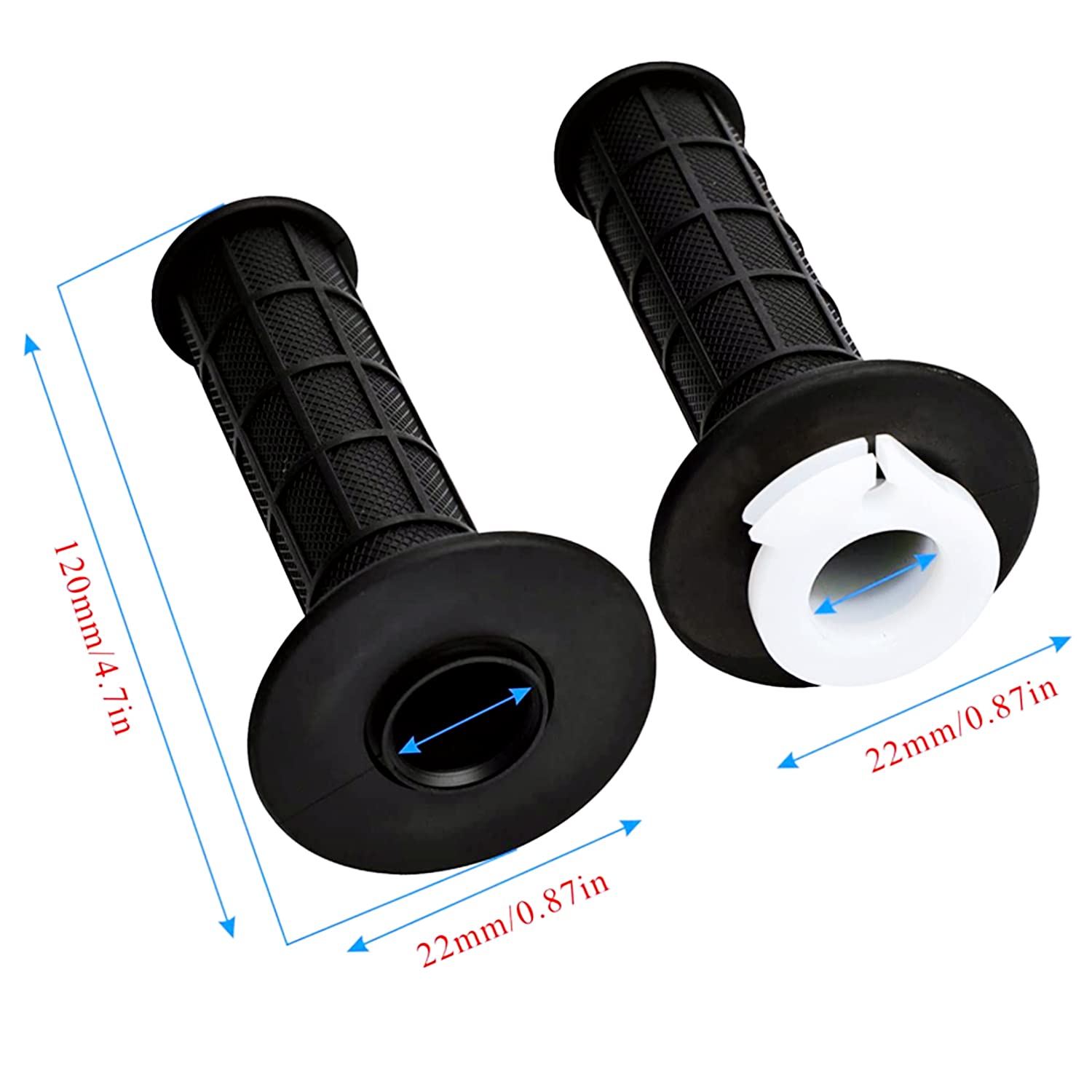 Scooter Parts Palace GY6 Throttle Control Grips for 50cc, 125cc, 150cc Mopeds and Scooters - Durable and Reliable Performance