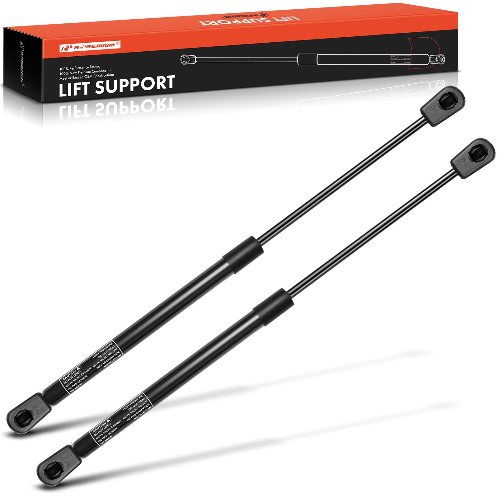 A-Premium Front Hood Lift Supports Shock Struts Compatible With Select Jeep Models - Grand Cherokee 2005 2006 2007 2008 2009 201
