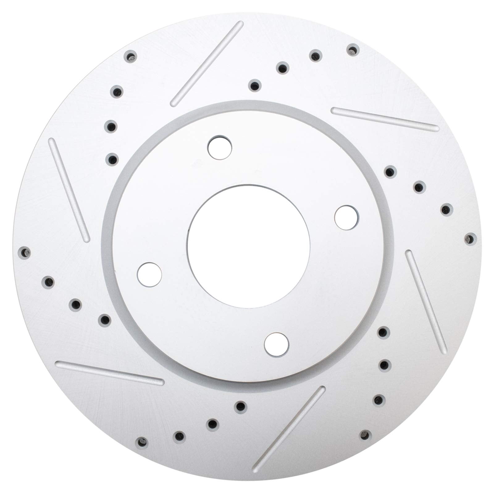 Trq Front Performance Brake Rotors Set Premium G-Coated Cross Drilled & Slotted Compatible With 2009-2014 Nissan Cube 2007-2012