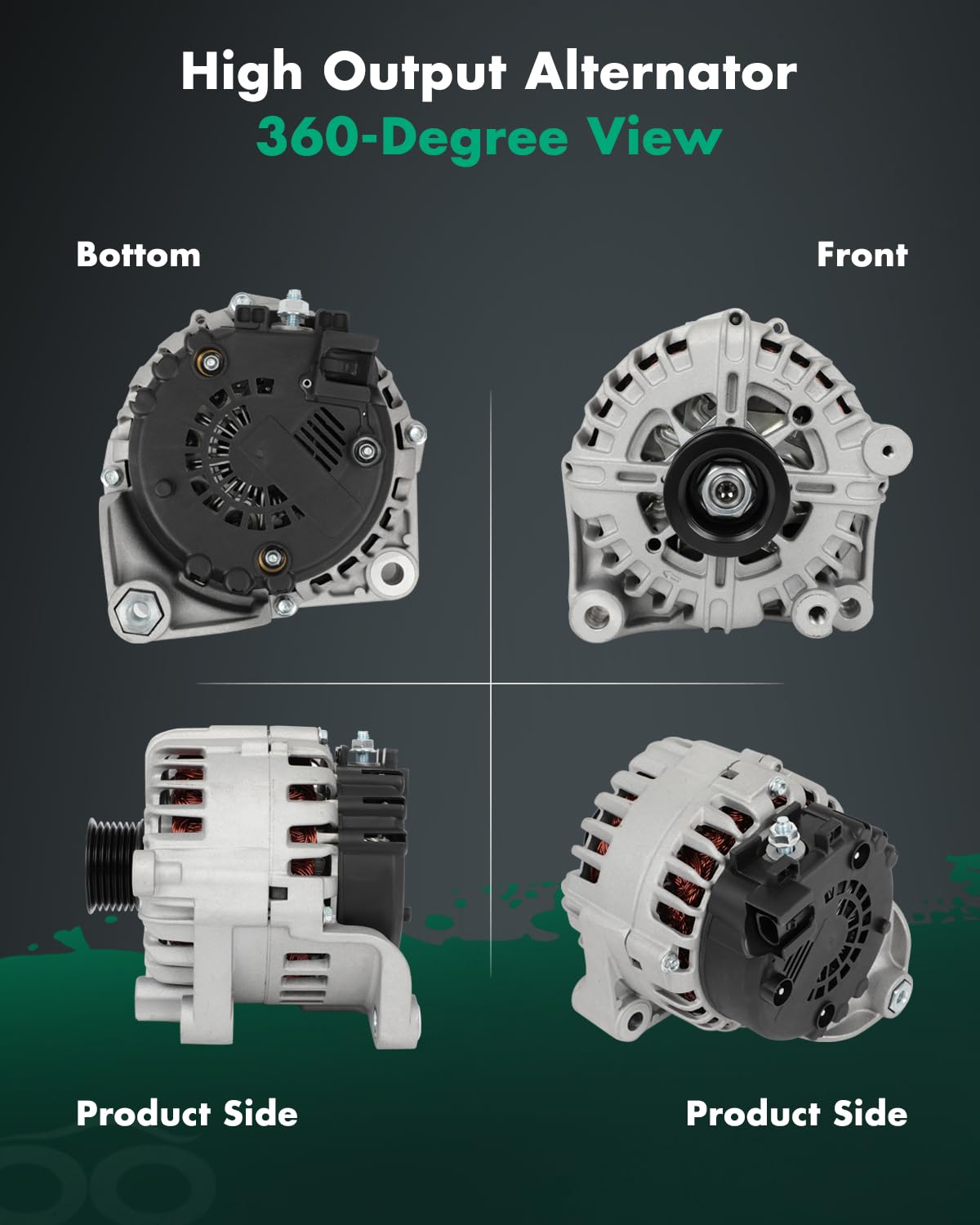 SCITOO Alternator Fit for BMW X5 V8 4.8L 07-10 - 12V 230Amp CW S7 Pulley Class, Replace OE 11397 AVA0087, 12943, 213-9248, 90-22