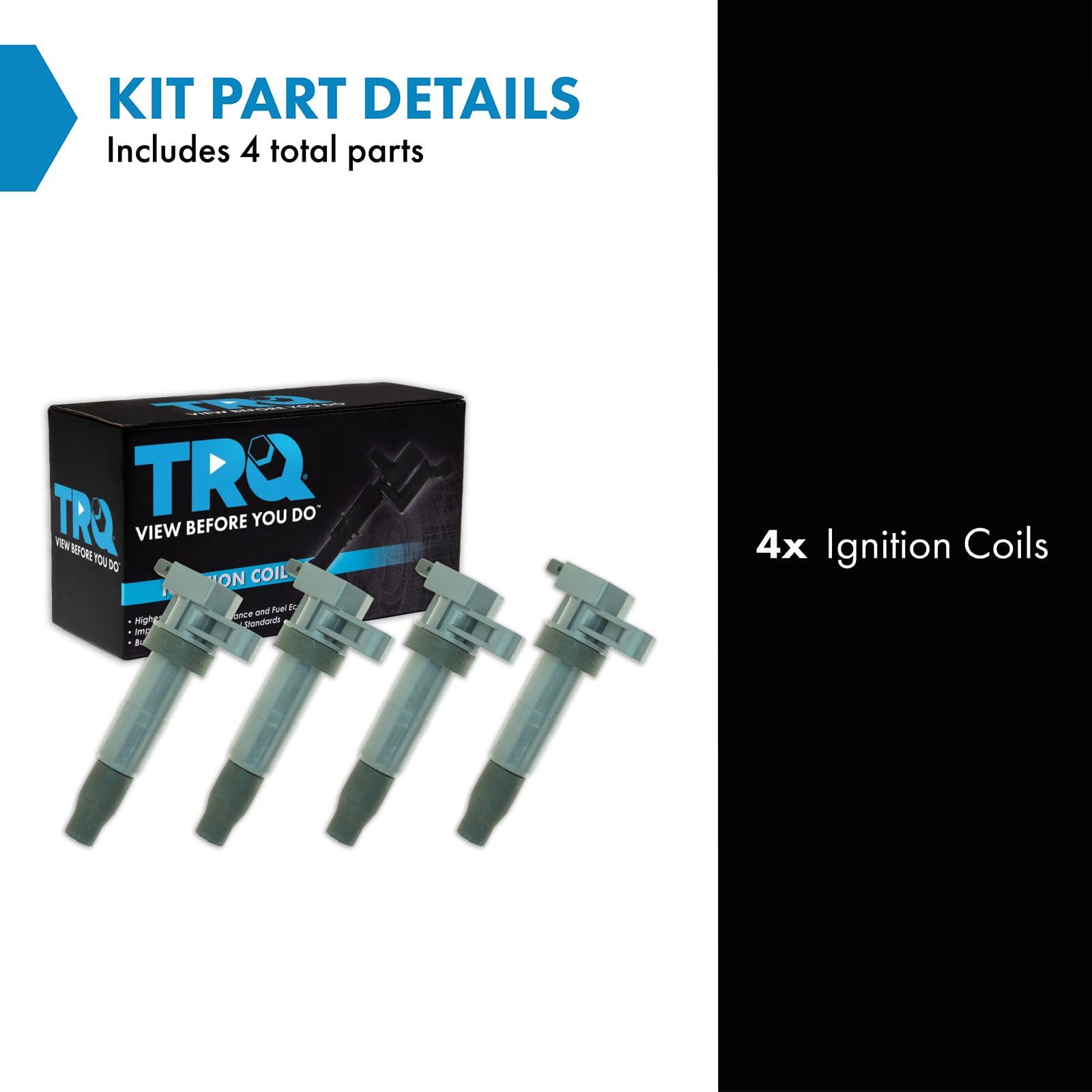 Trq Ignition Coil Set Compatible With 2006-2008 Hyundai Sonata Kia Optima